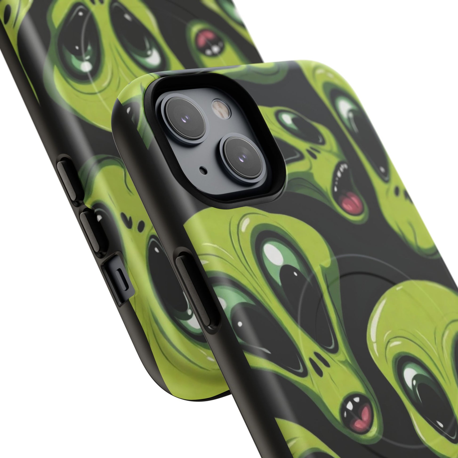 Alien Vibes Tough Magnetic Phone Case - Unique Design for Sci-Fi Lovers