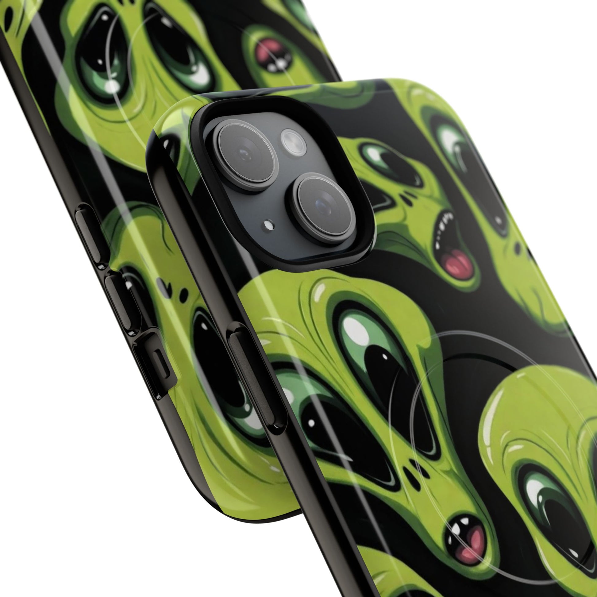 Alien Vibes Tough Magnetic Phone Case - Unique Design for Sci-Fi Lovers