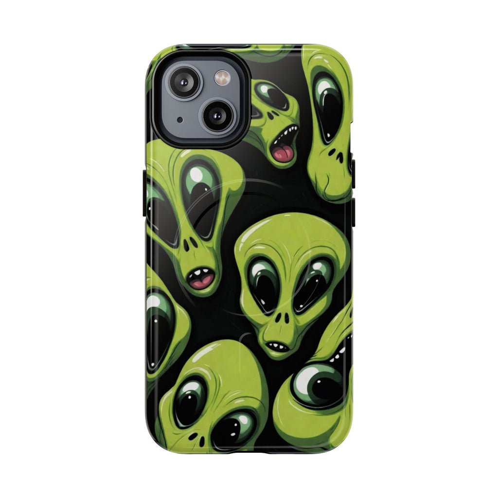 Alien Vibes Tough Magnetic Phone Case - Unique Design for Sci-Fi Lovers
