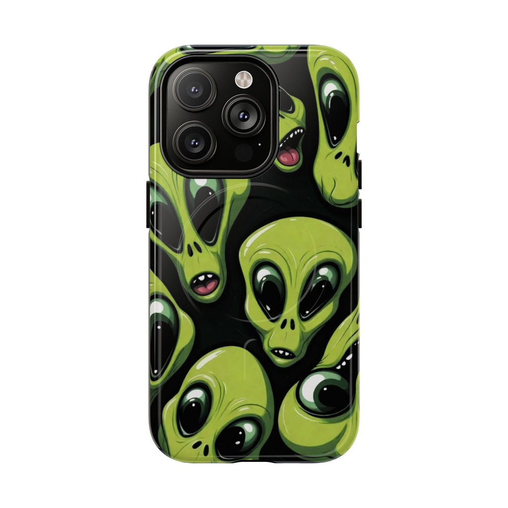 Alien Vibes Tough Magnetic Phone Case - Unique Design for Sci-Fi Lovers