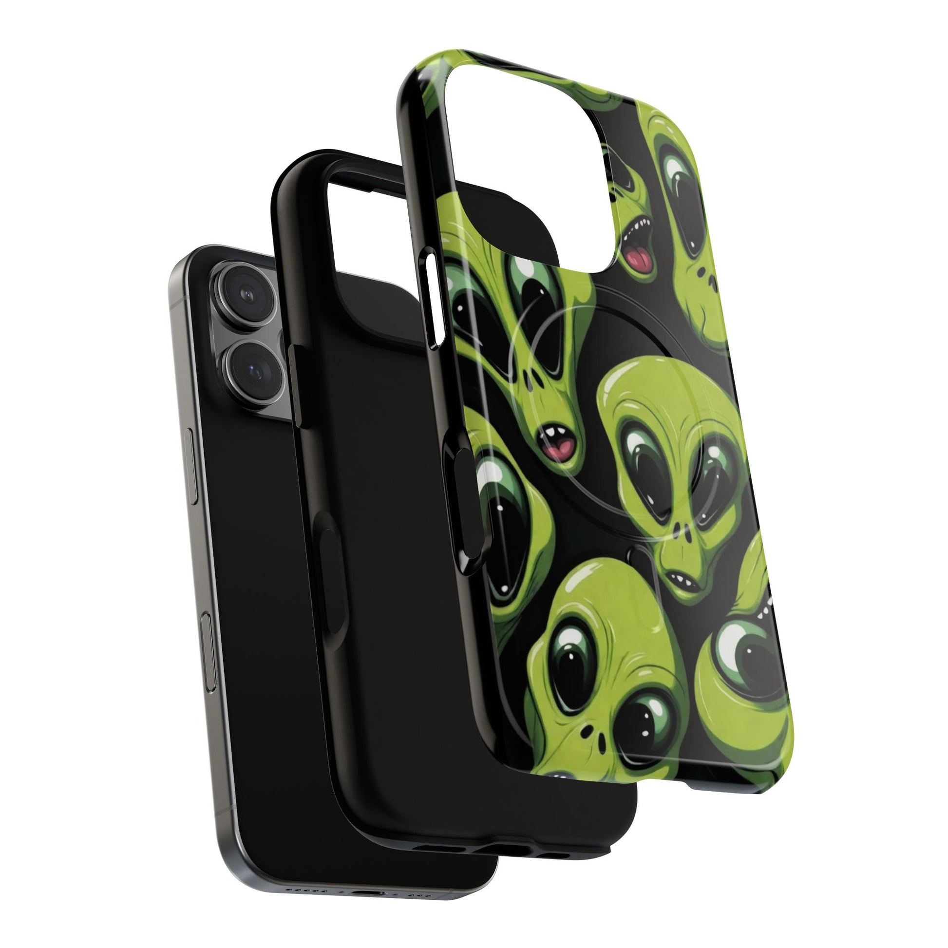 Alien Vibes Tough Magnetic Phone Case - Unique Design for Sci-Fi Lovers