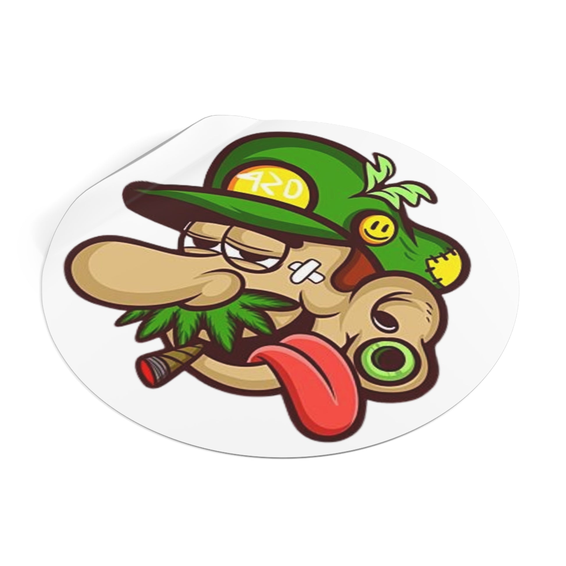 Luigi Smoking&Chilling - Round Vinyl Stickers -