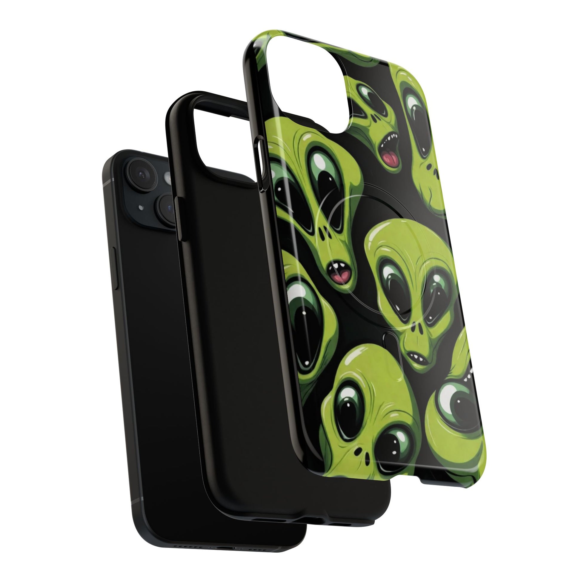 Alien Vibes Tough Magnetic Phone Case - Unique Design for Sci-Fi Lovers
