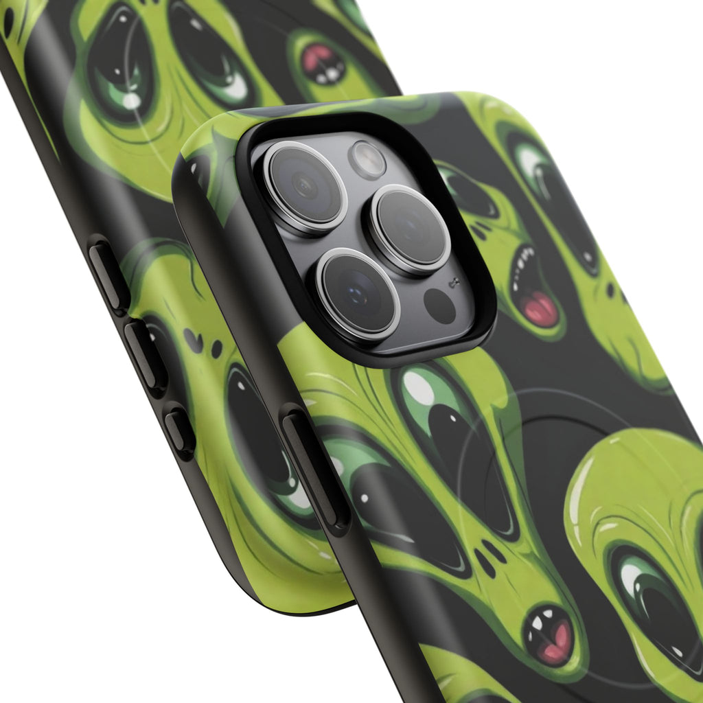 Alien Vibes Tough Magnetic Phone Case - Unique Design for Sci-Fi Lovers