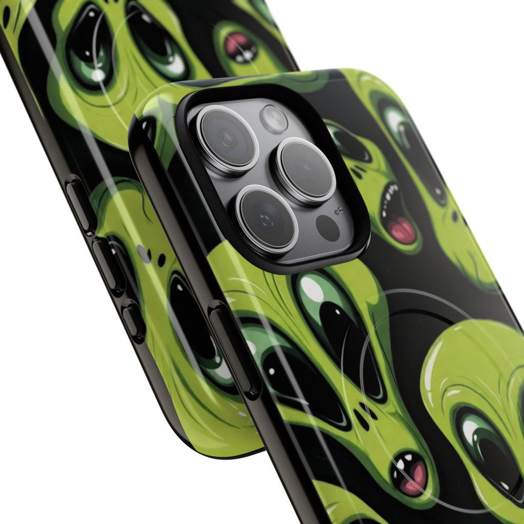 Alien Vibes Tough Magnetic Phone Case - Unique Design for Sci-Fi Lovers