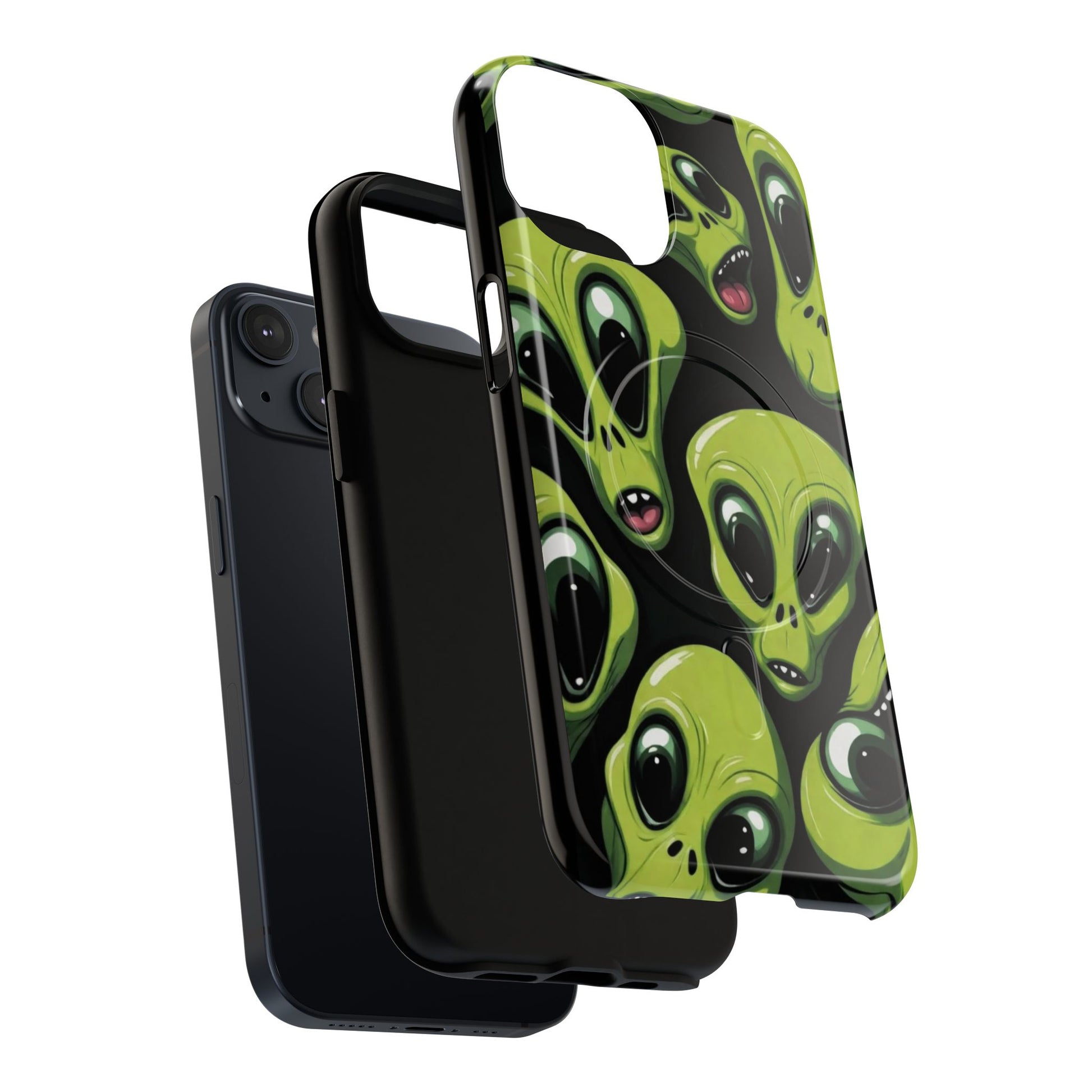 Alien Vibes Tough Magnetic Phone Case - Unique Design for Sci-Fi Lovers