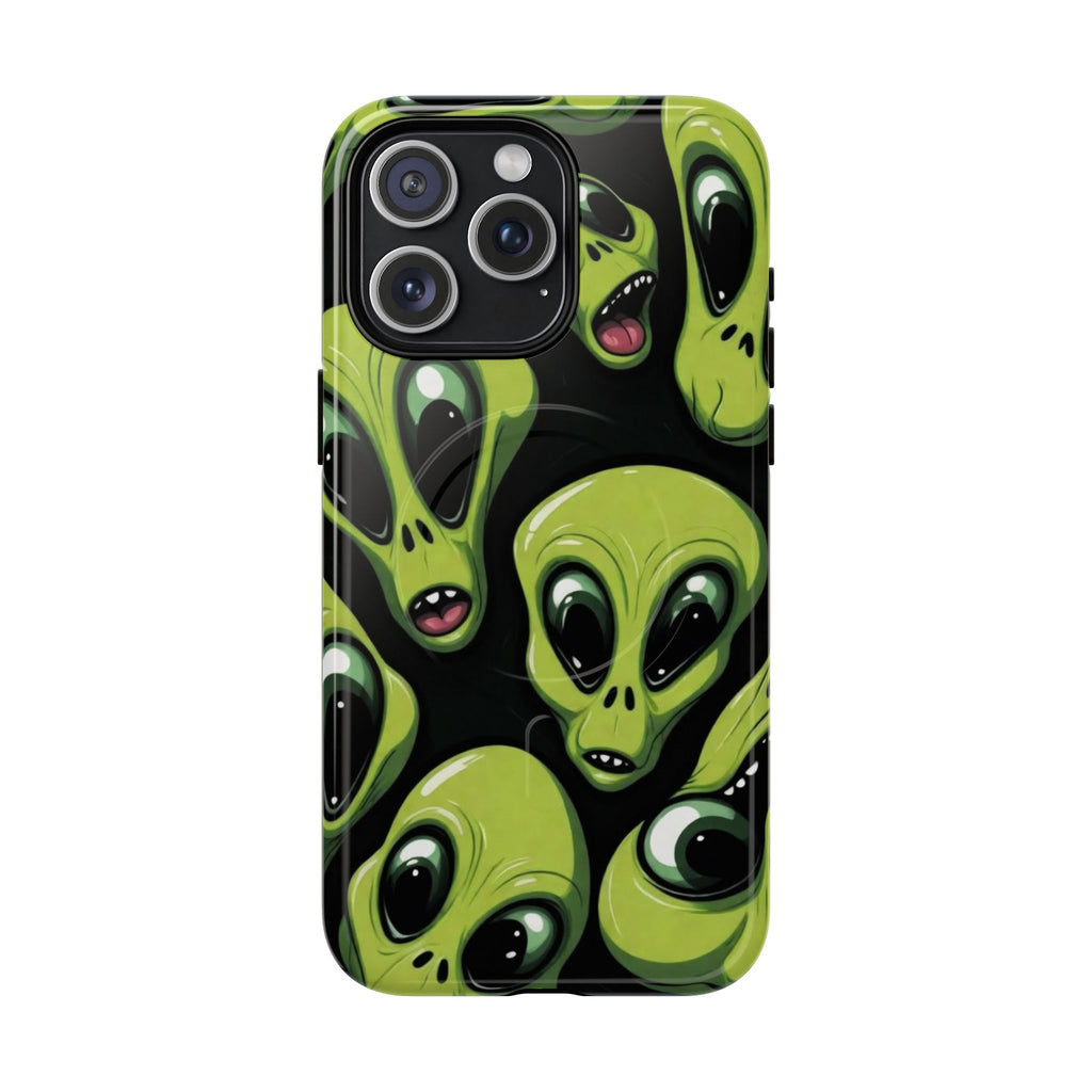 Alien Vibes Tough Magnetic Phone Case - Unique Design for Sci-Fi Lovers