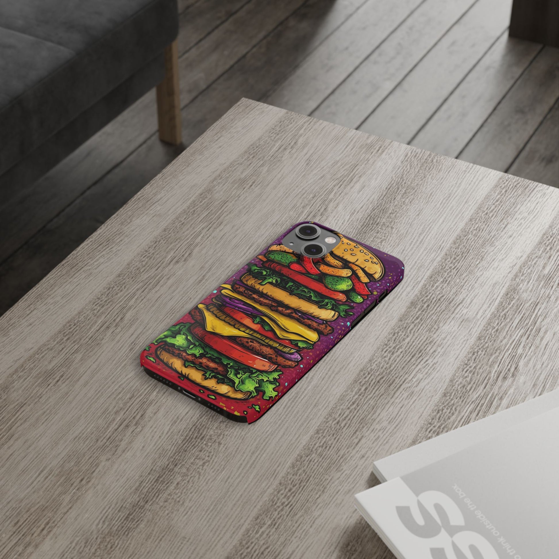Giant hamburger slim phone case