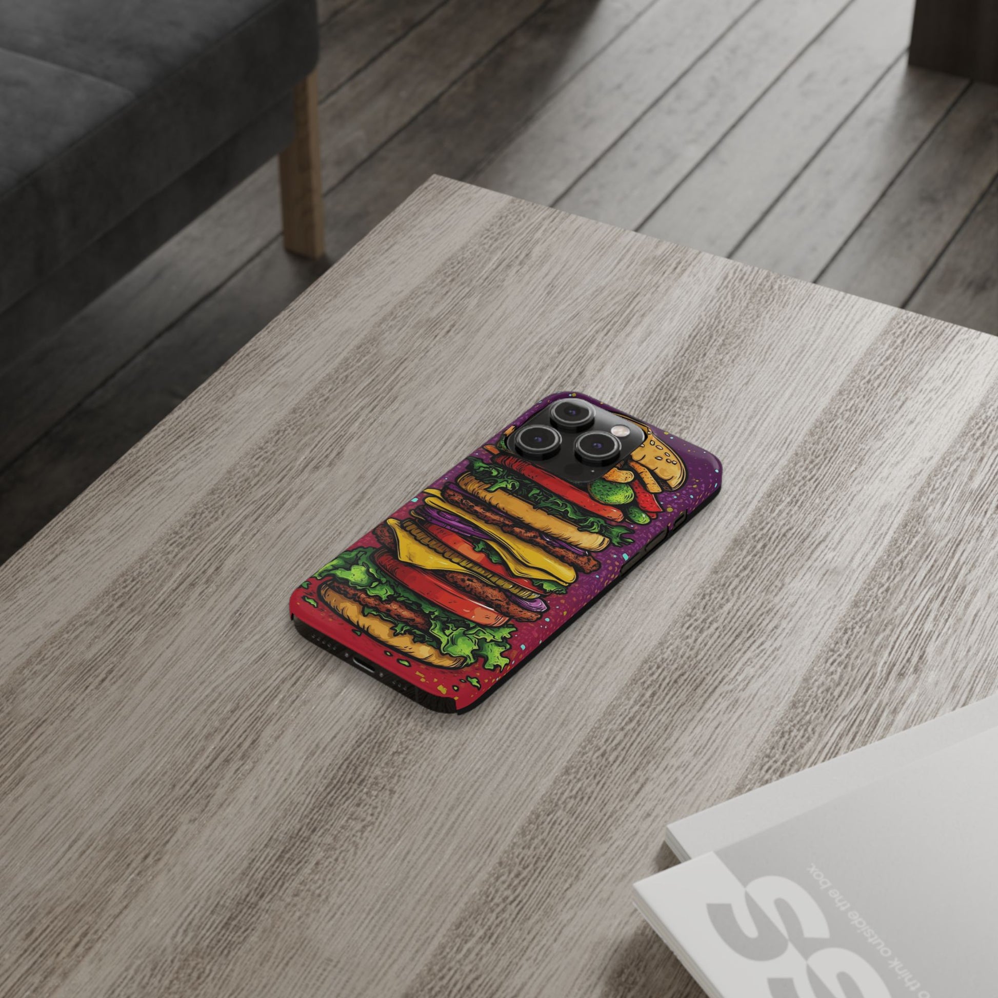 Giant hamburger slim phone case