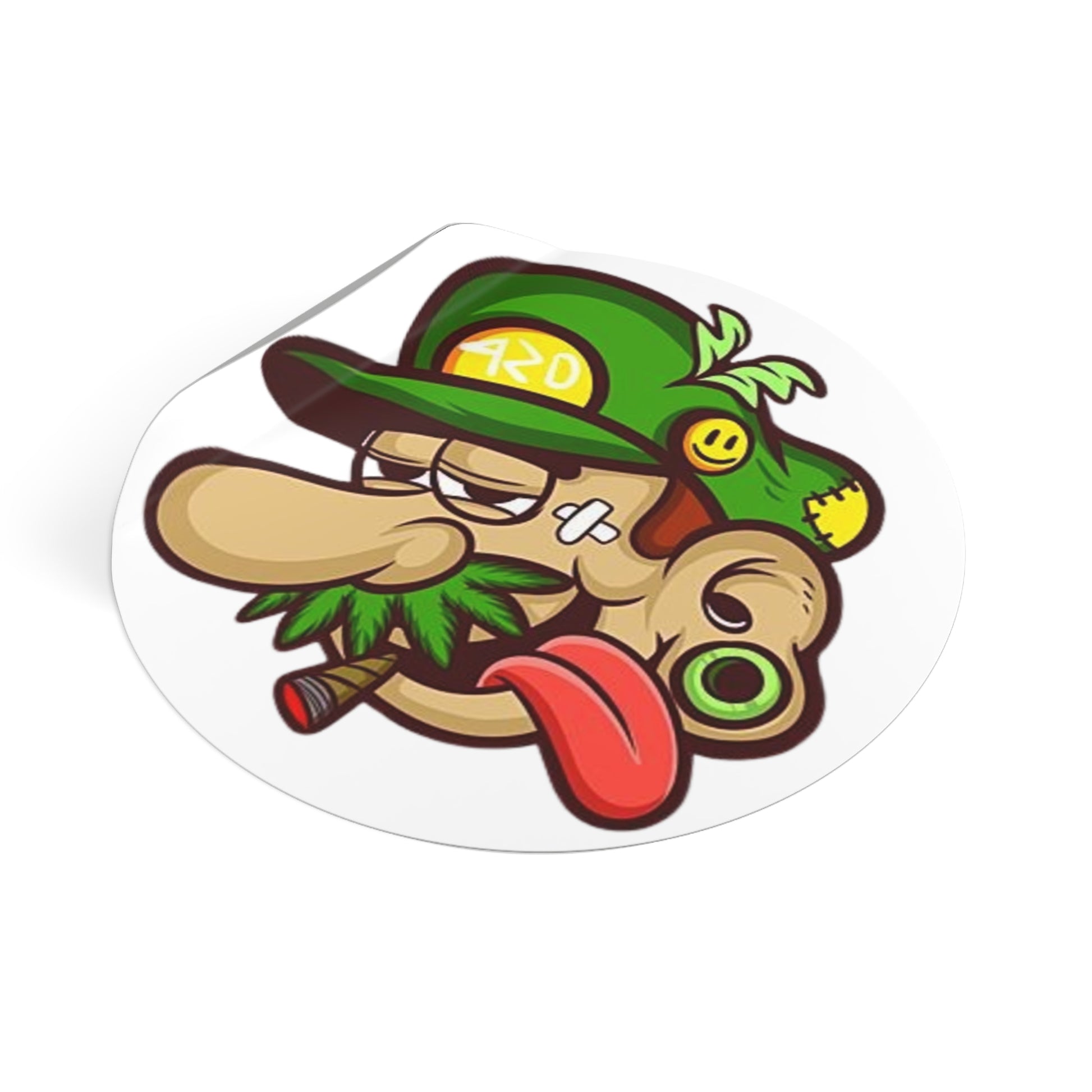Luigi Smoking&Chilling - Round Vinyl Stickers -