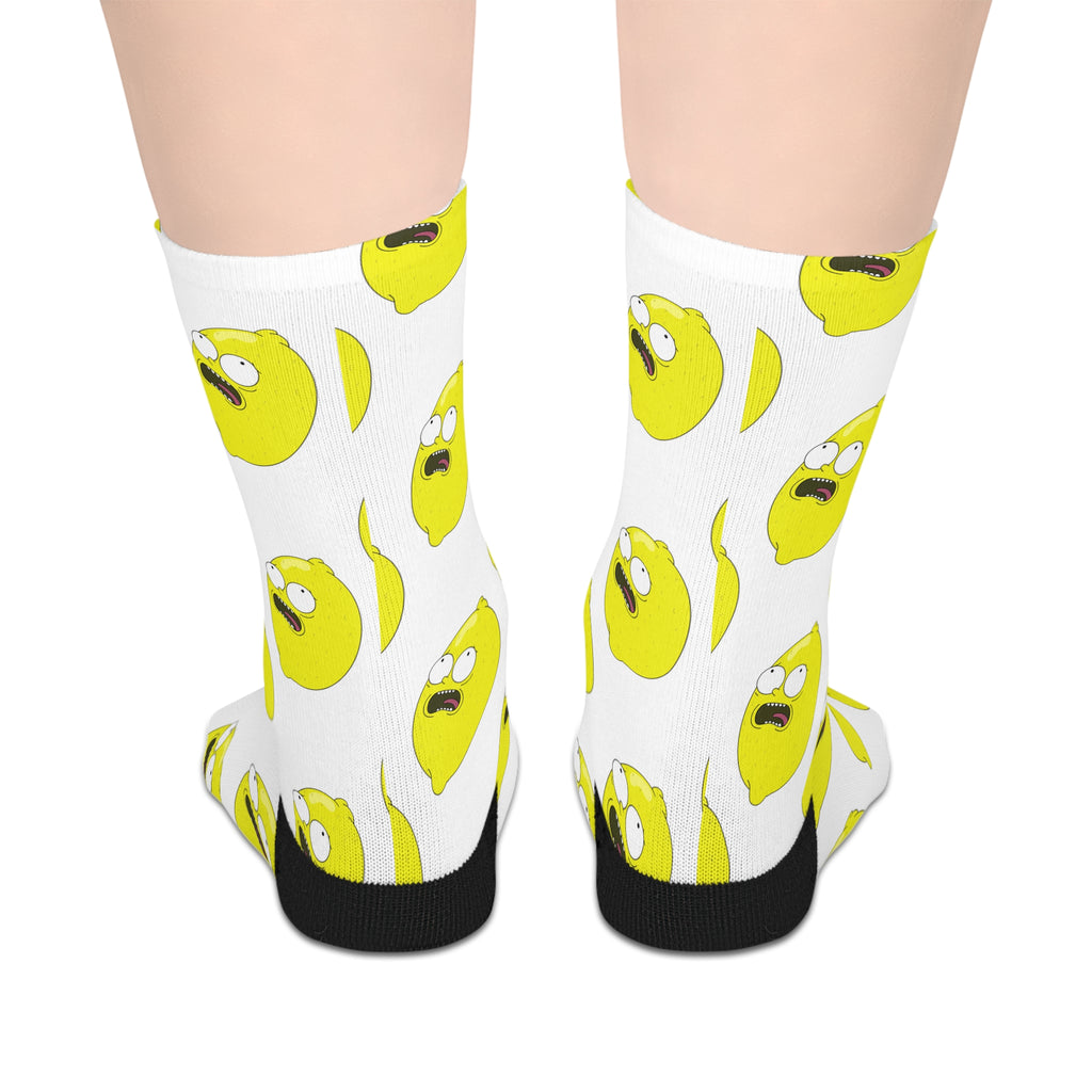 Lemon Face| Mid-Length Socks