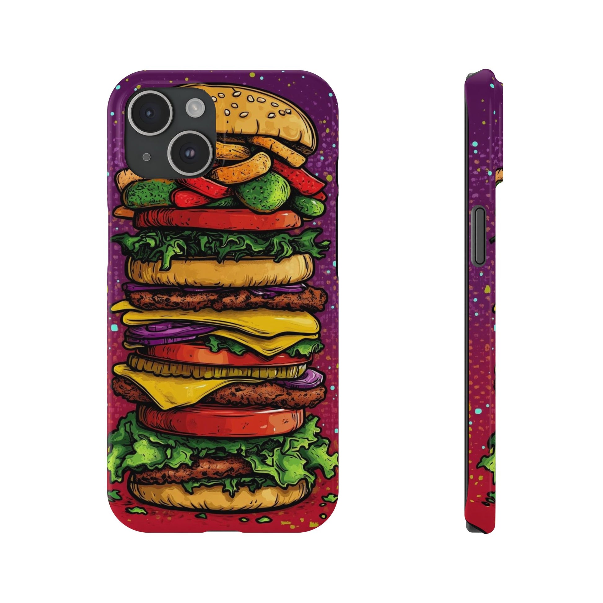 Giant hamburger slim phone case
