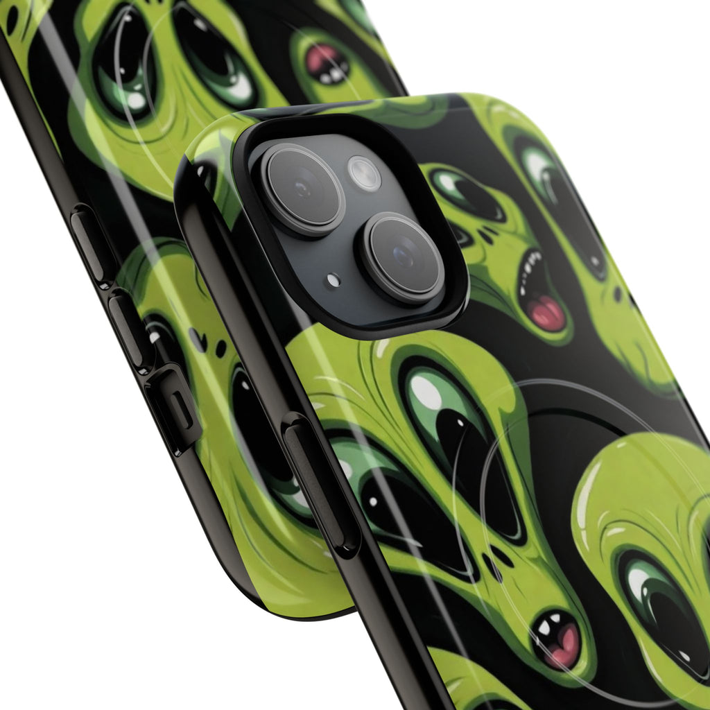 Alien Vibes Tough Magnetic Phone Case - Unique Design for Sci-Fi Lovers