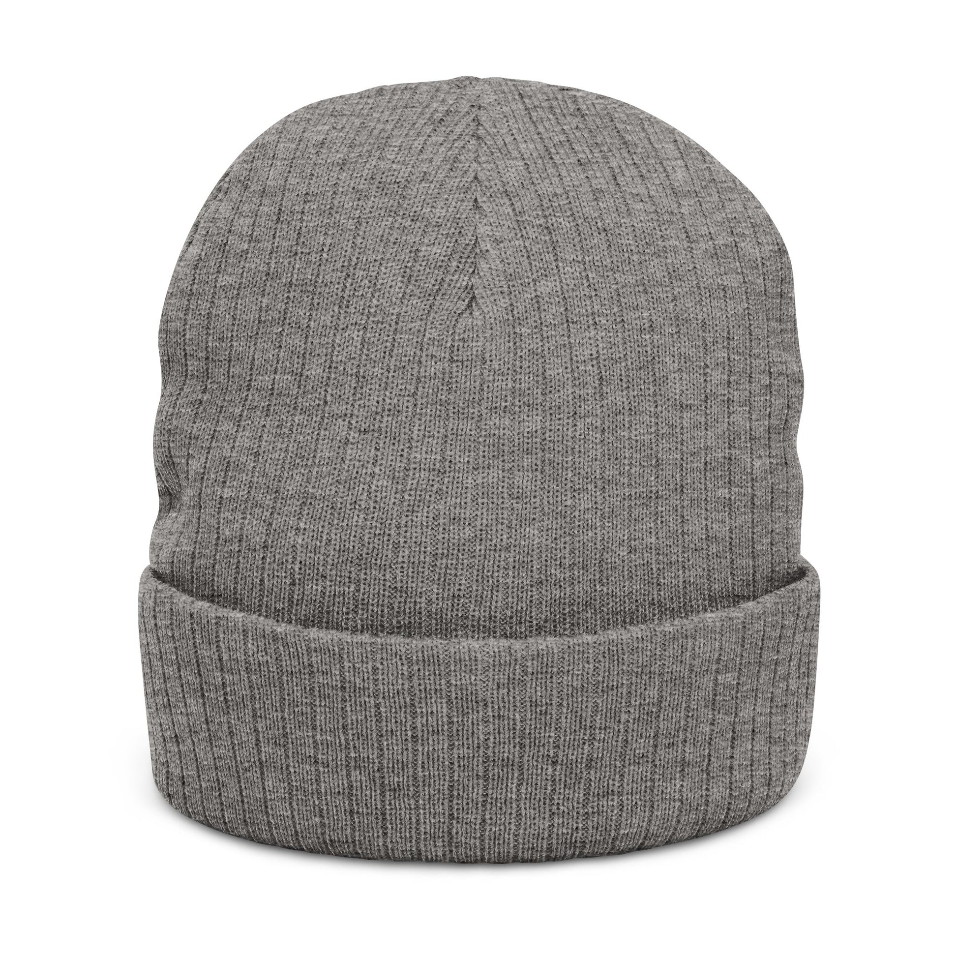 Funny Emoji Ribbed Knit Beanie - Cozy Statement Hat