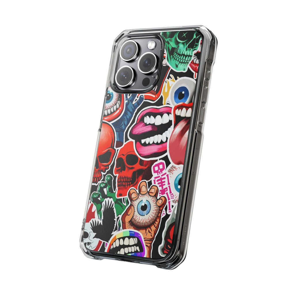 Vibrant Shockproof Phone Case - Eye-Catching Designs with Skulls and Stickers