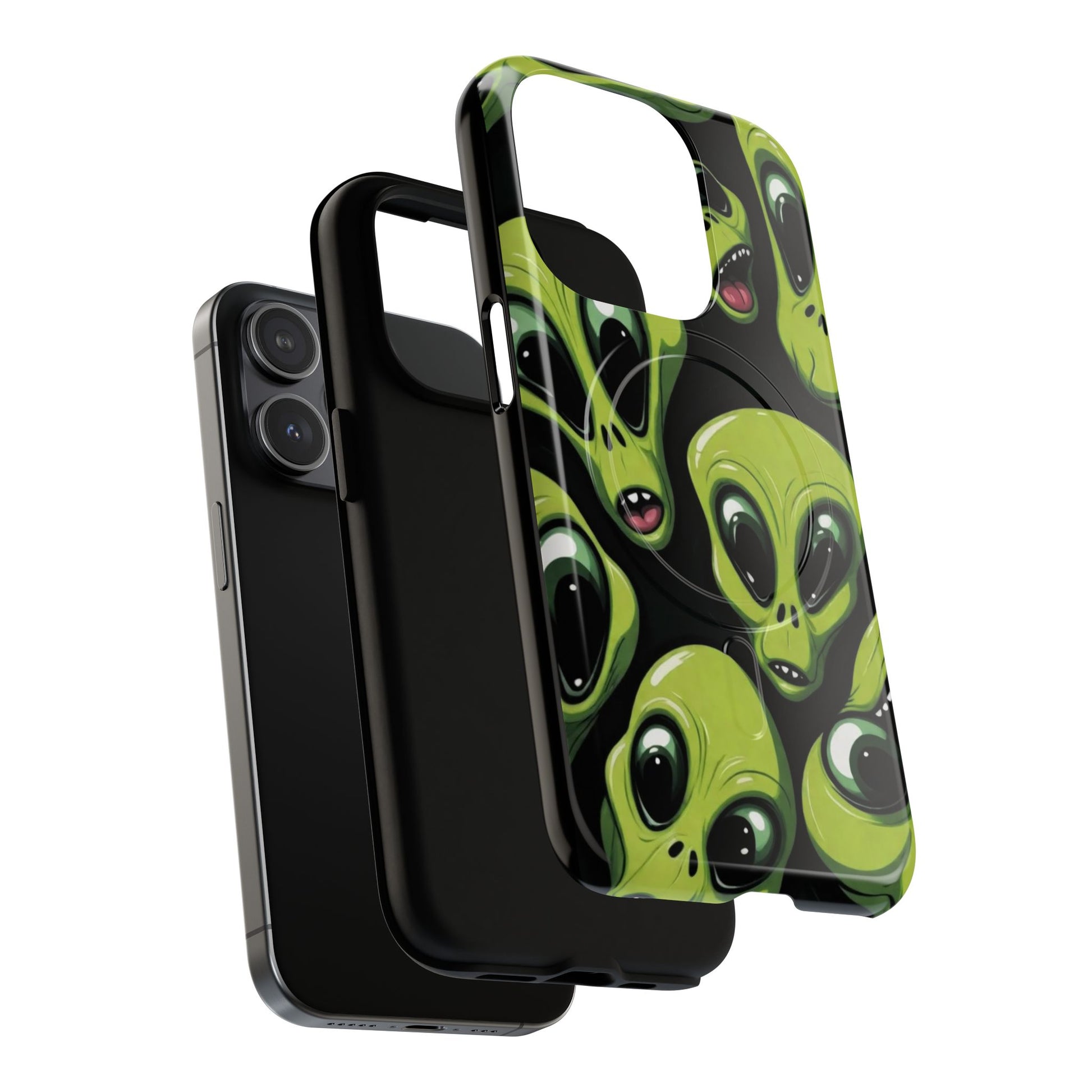 Alien Vibes Tough Magnetic Phone Case - Unique Design for Sci-Fi Lovers