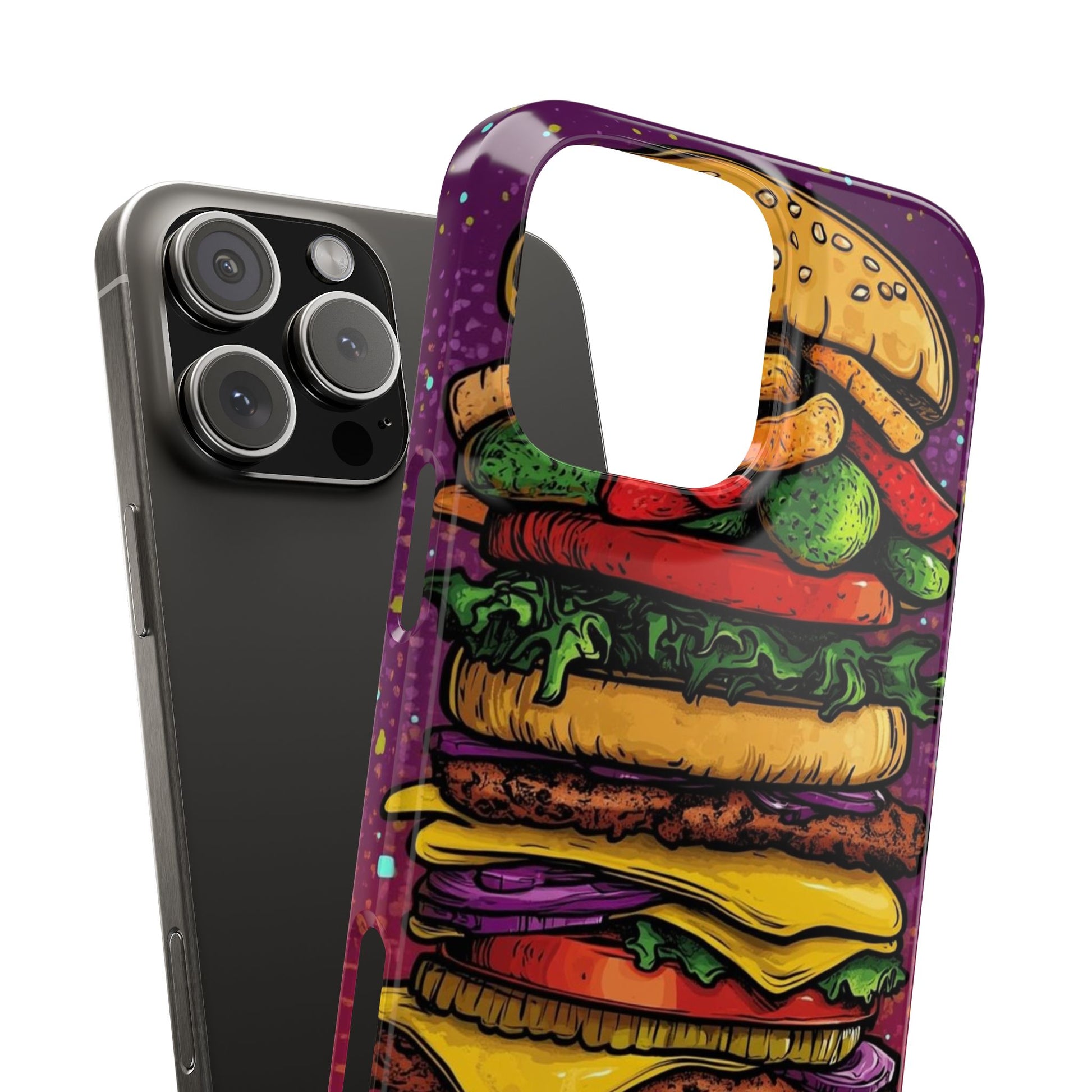 Giant hamburger slim phone case