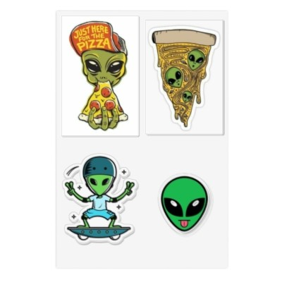 Alien-Sticker Sheets for Fun
