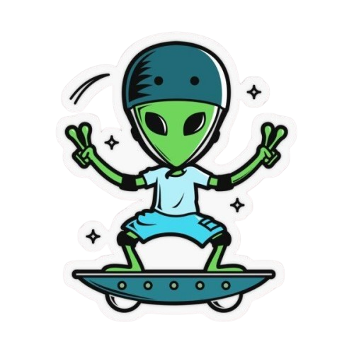 Alien-Sticker Sheets for Fun