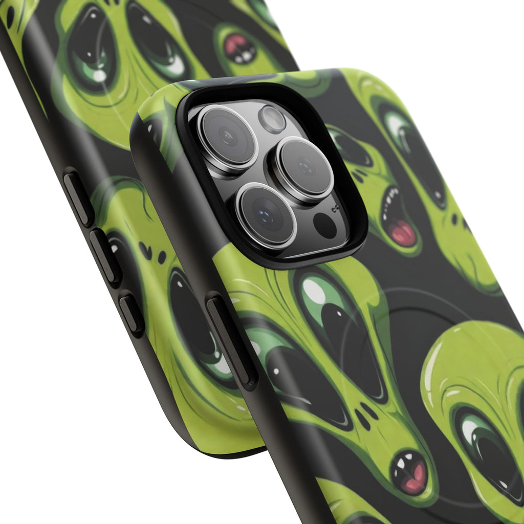 Alien Vibes Tough Magnetic Phone Case - Unique Design for Sci-Fi Lovers