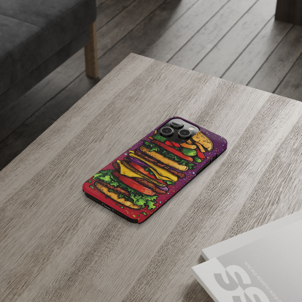 Giant hamburger slim phone case