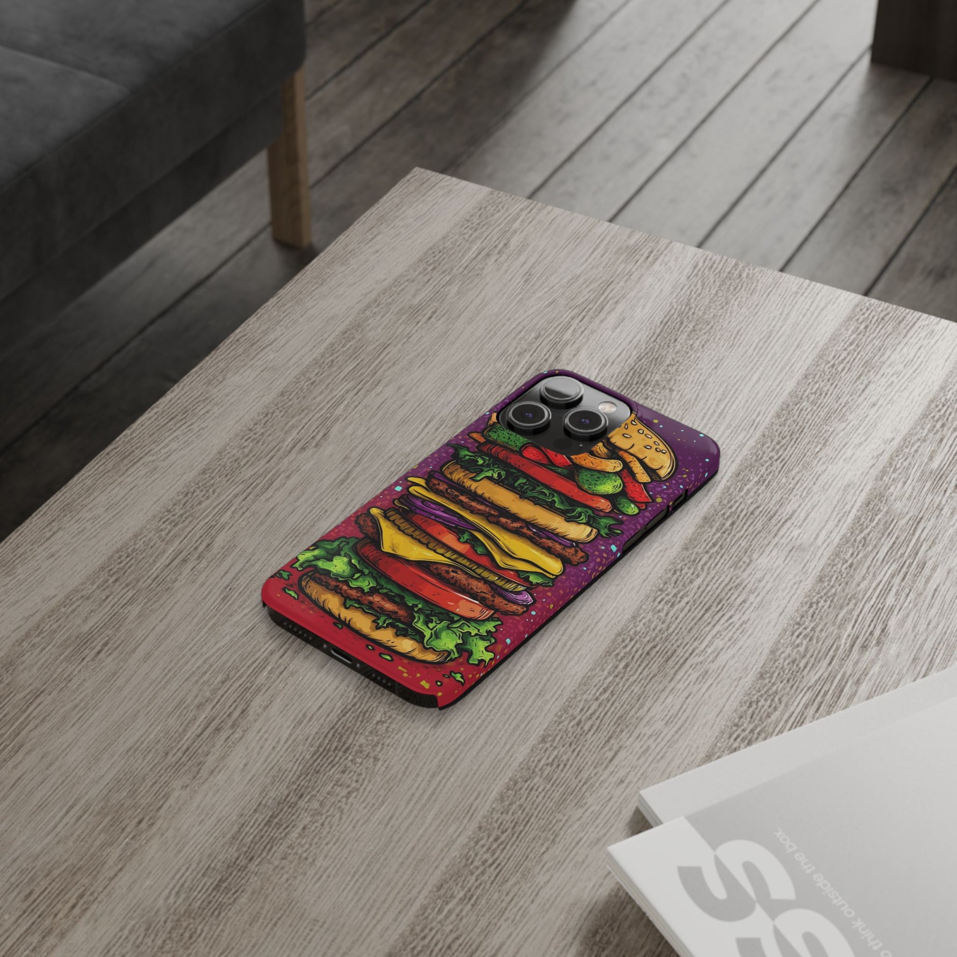 Giant hamburger slim phone case