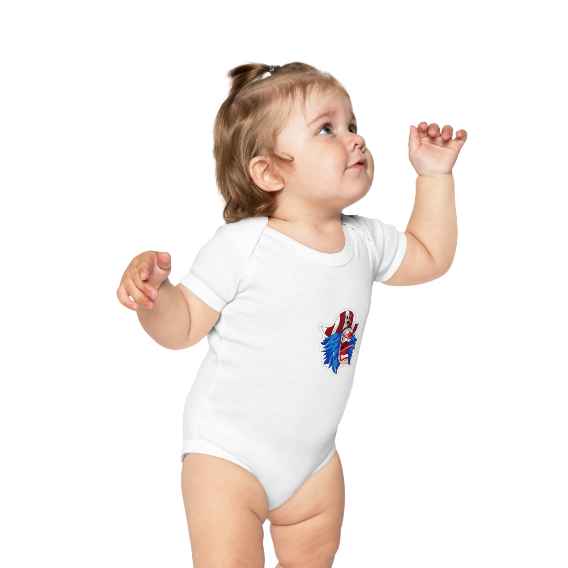 Cute Patriotic Baby Bodysuit with Colorful Shield Design