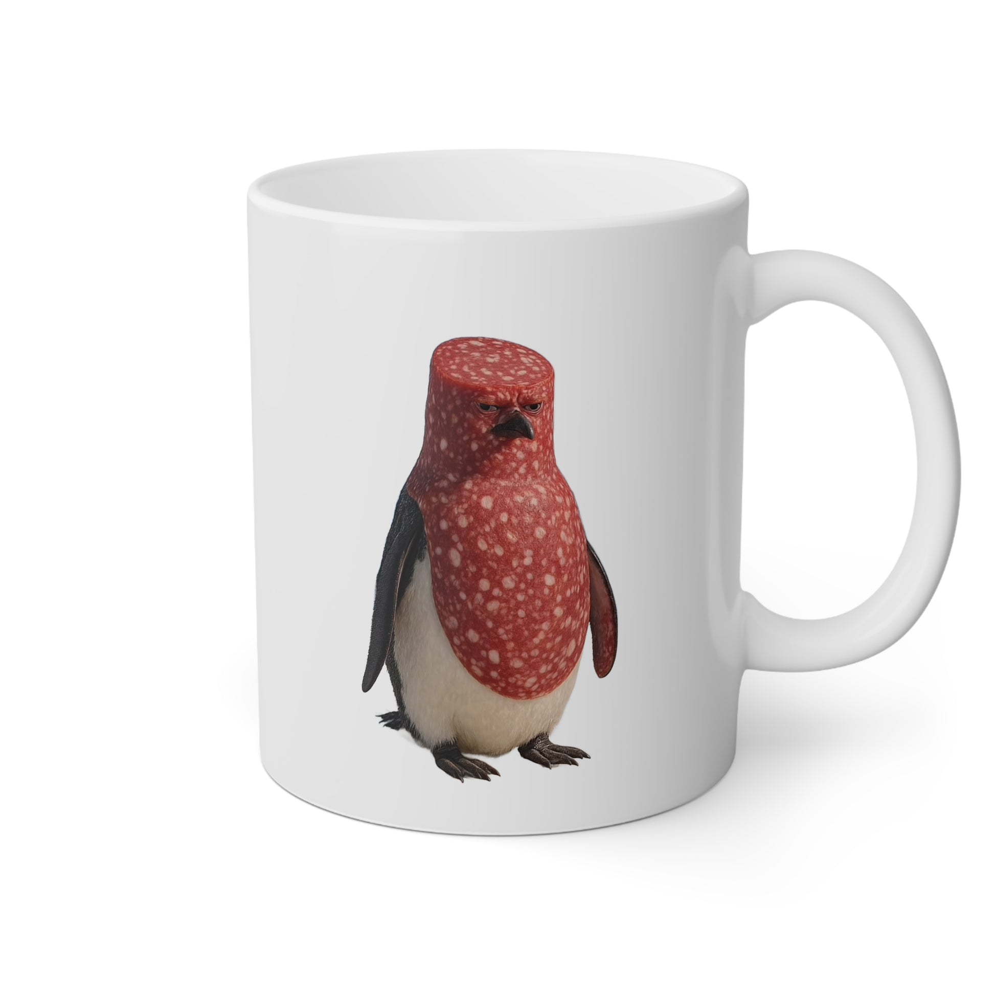 Salamino Pinguino - 11oz White Ceramic Coffee Cup