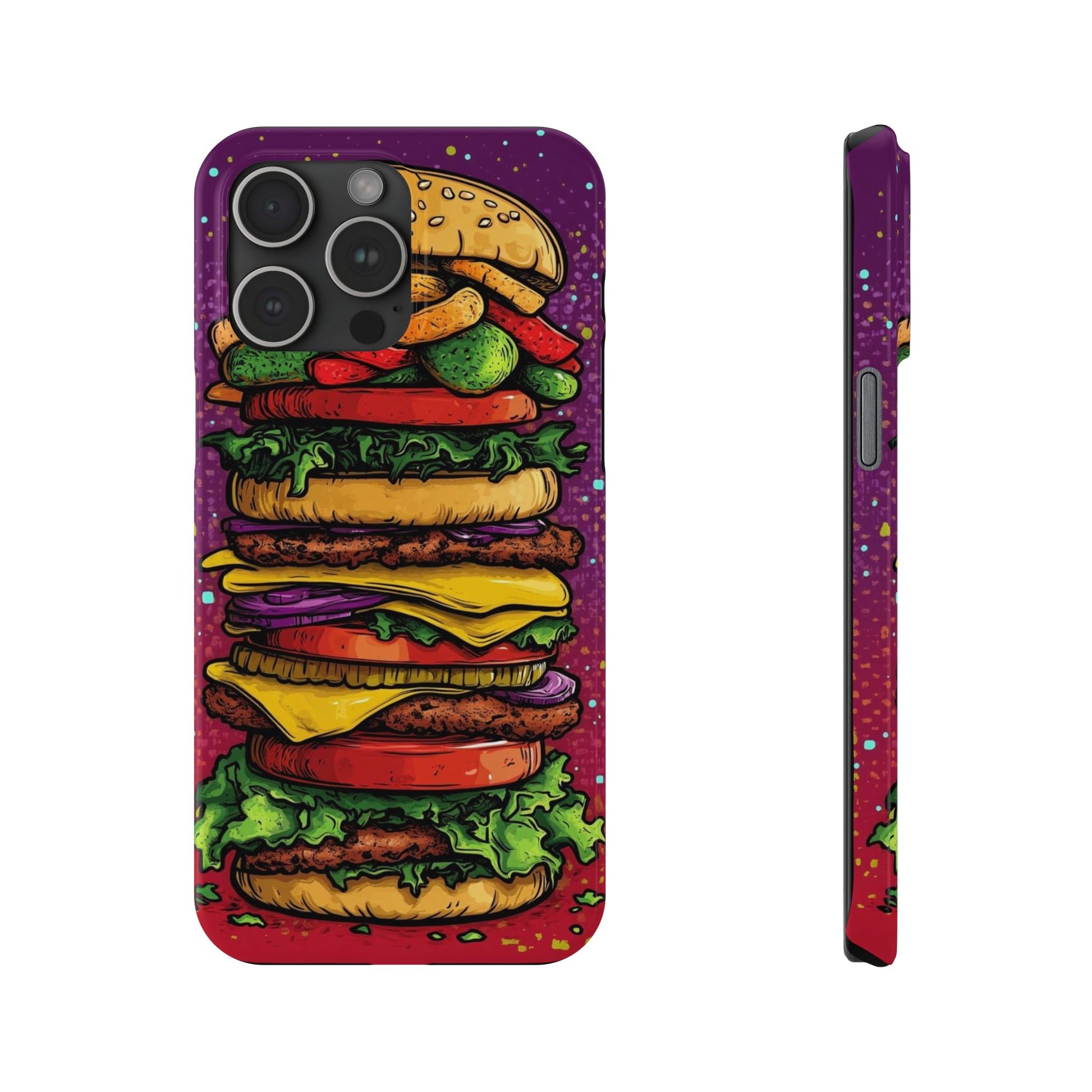 Giant hamburger slim phone case