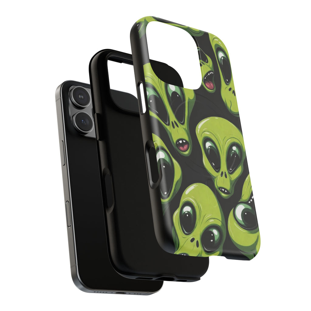 Alien Vibes Tough Magnetic Phone Case - Unique Design for Sci-Fi Lovers