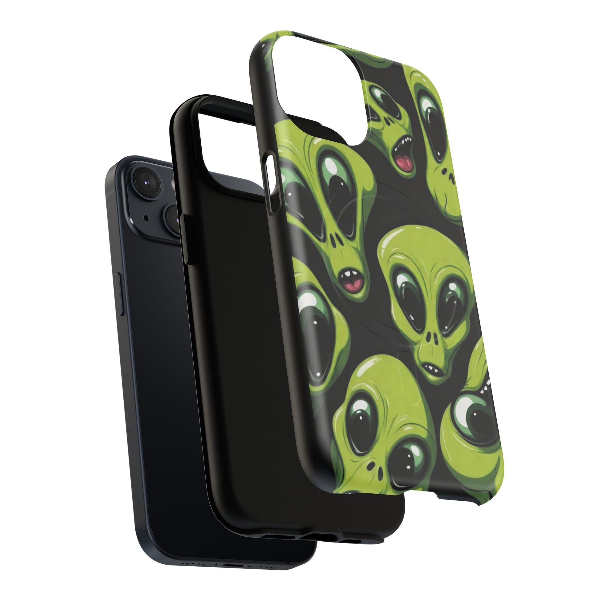 Alien Vibes Tough Magnetic Phone Case - Unique Design for Sci-Fi Lovers