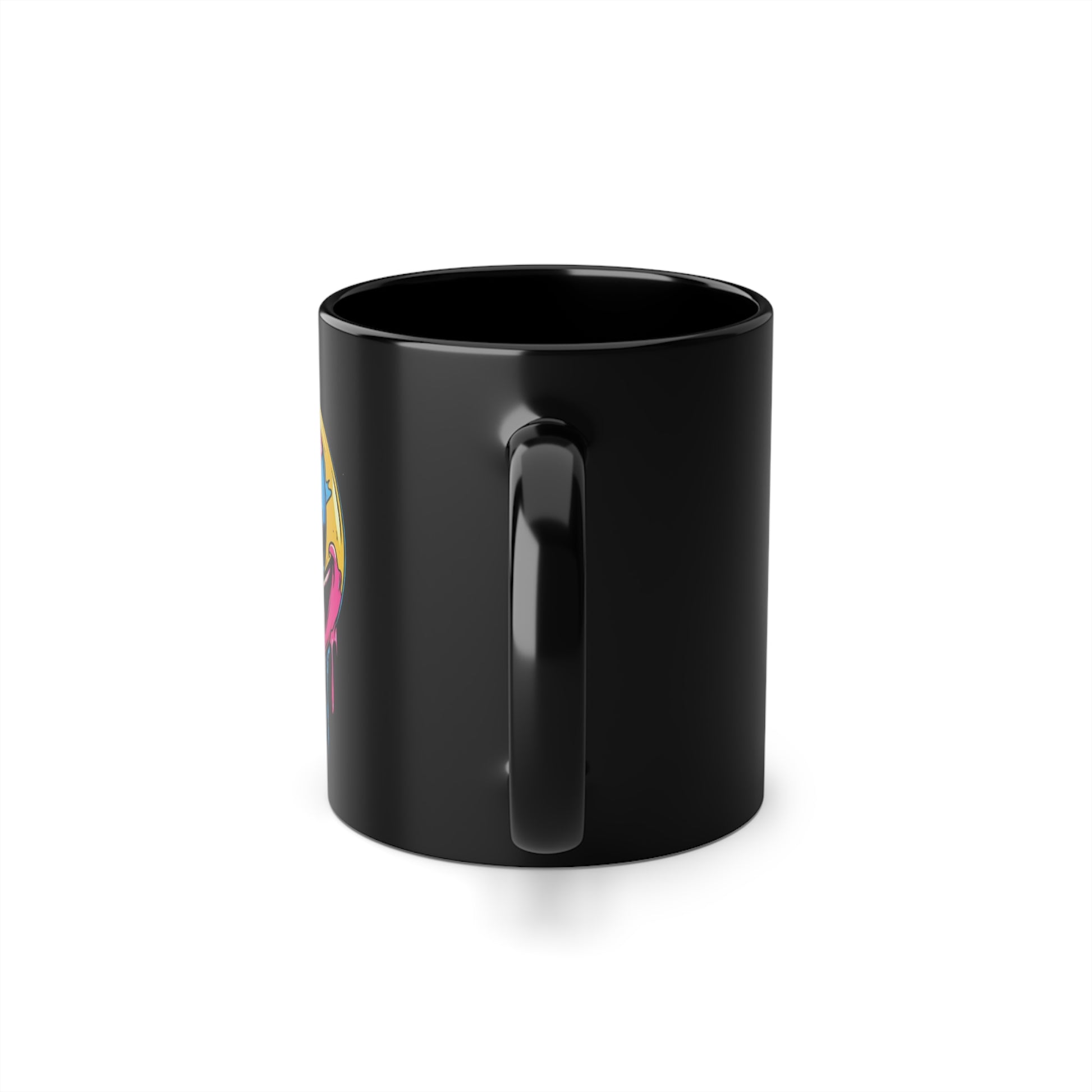 Colorful Graffiti Art Black Coffee Mug - 11oz Gift for Coffee Lovers