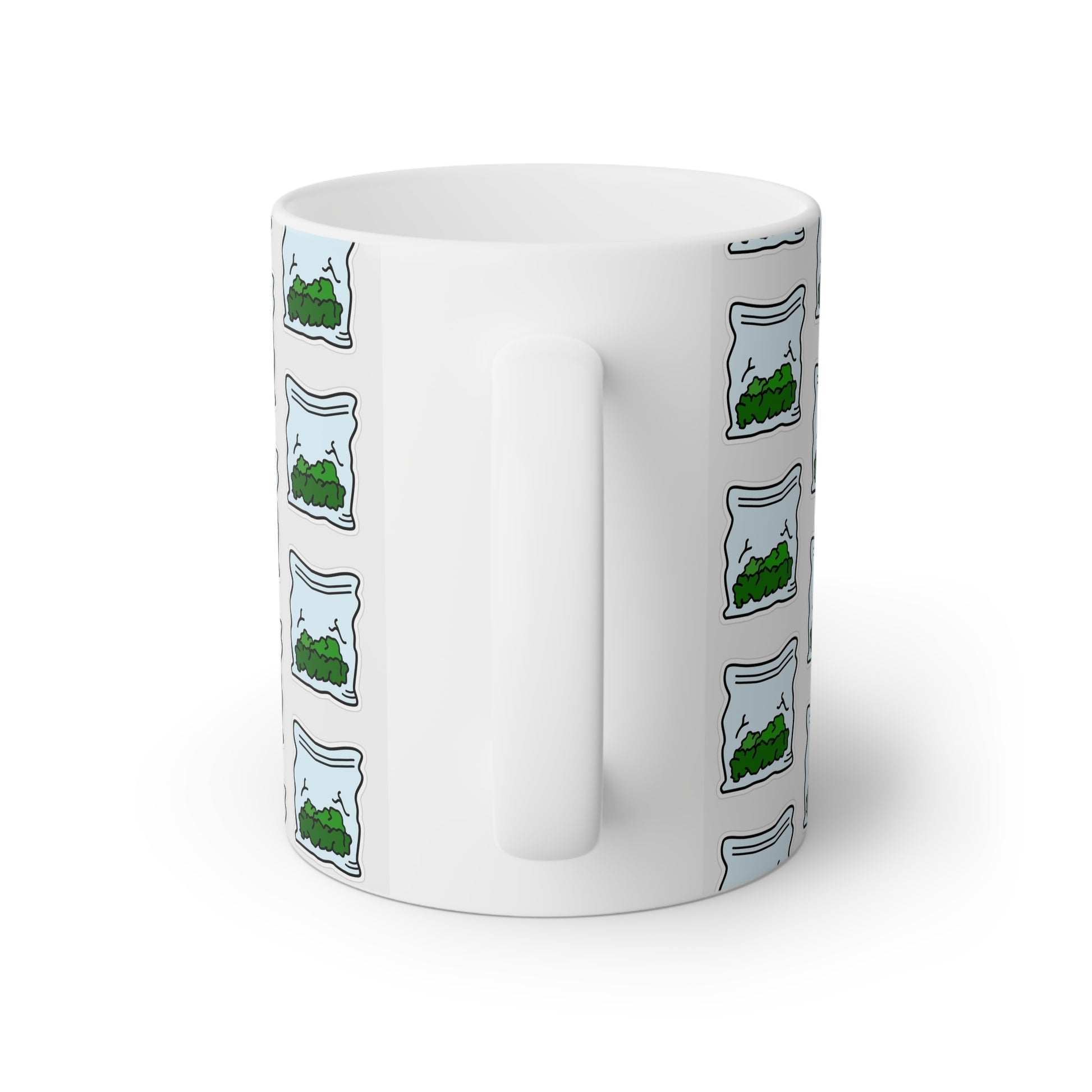 Eco-Friendly Plant Mug - 11oz White Coffee Cup with Greenery Design
