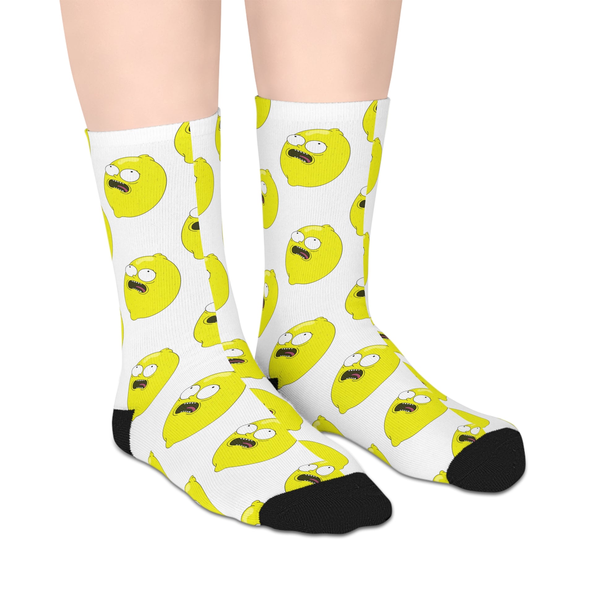 Lemon Face| Mid-Length Socks