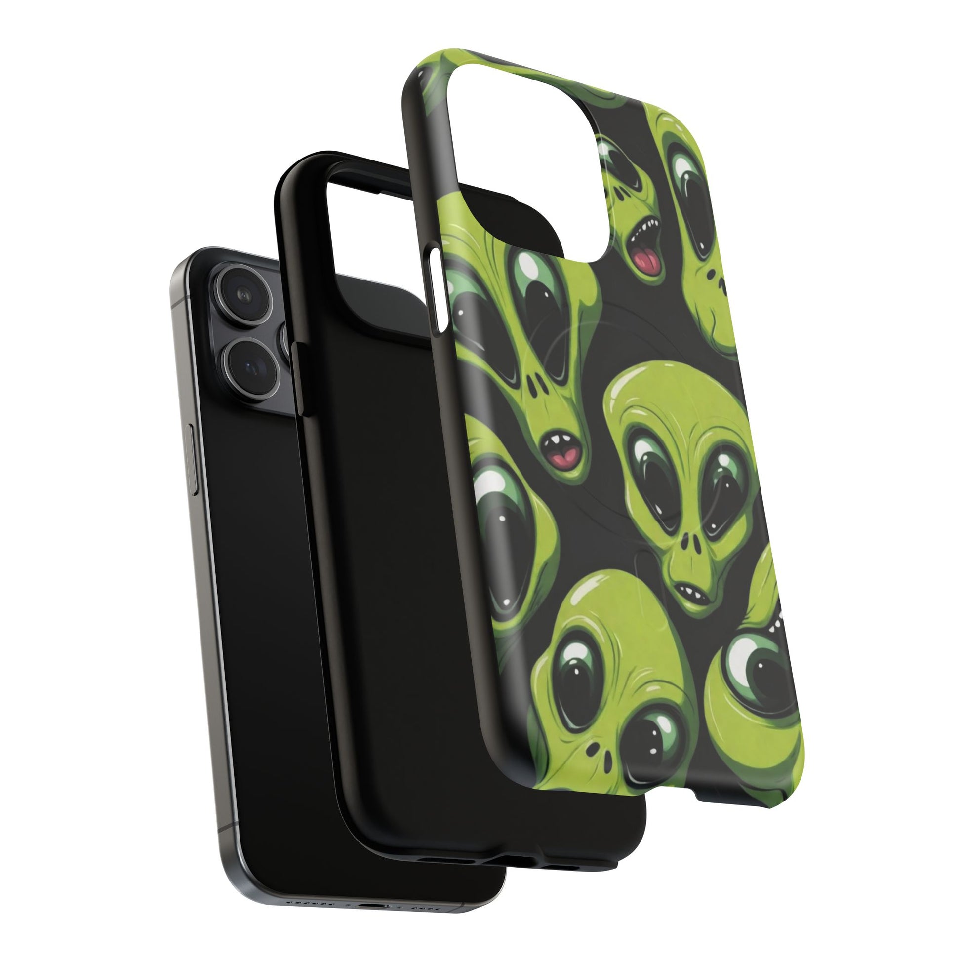 Alien Vibes Tough Magnetic Phone Case - Unique Design for Sci-Fi Lovers