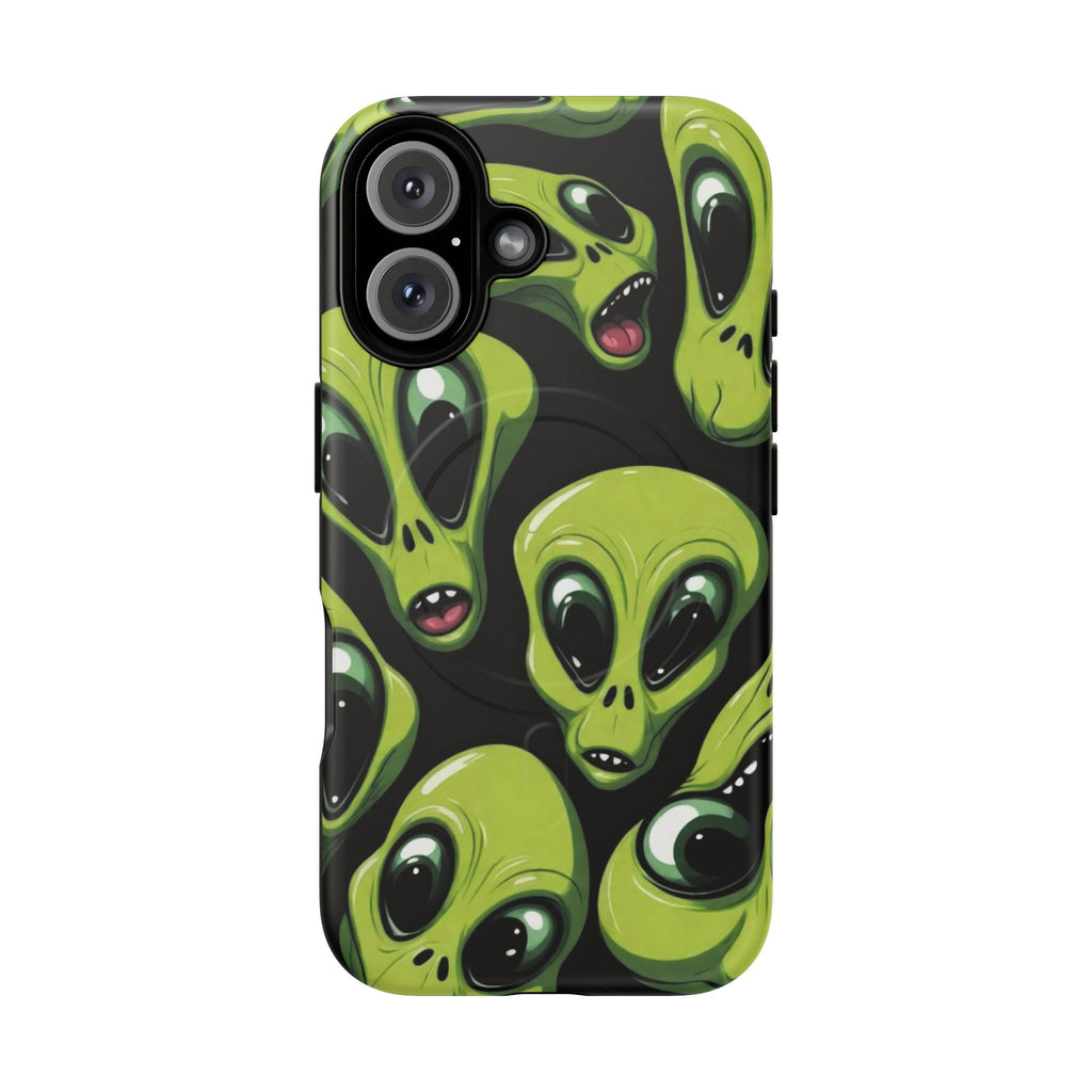 Alien Vibes Tough Magnetic Phone Case - Unique Design for Sci-Fi Lovers