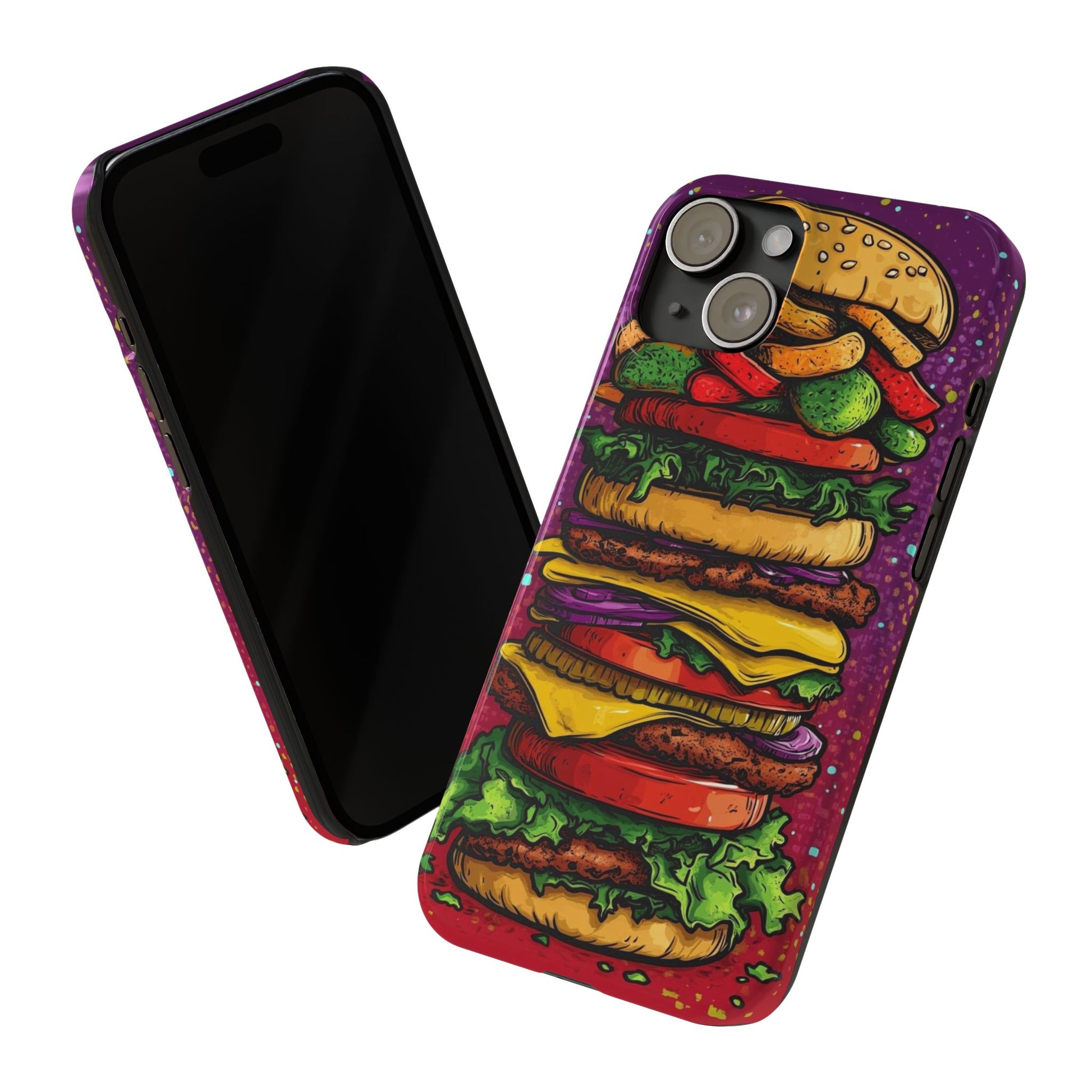 Giant hamburger slim phone case