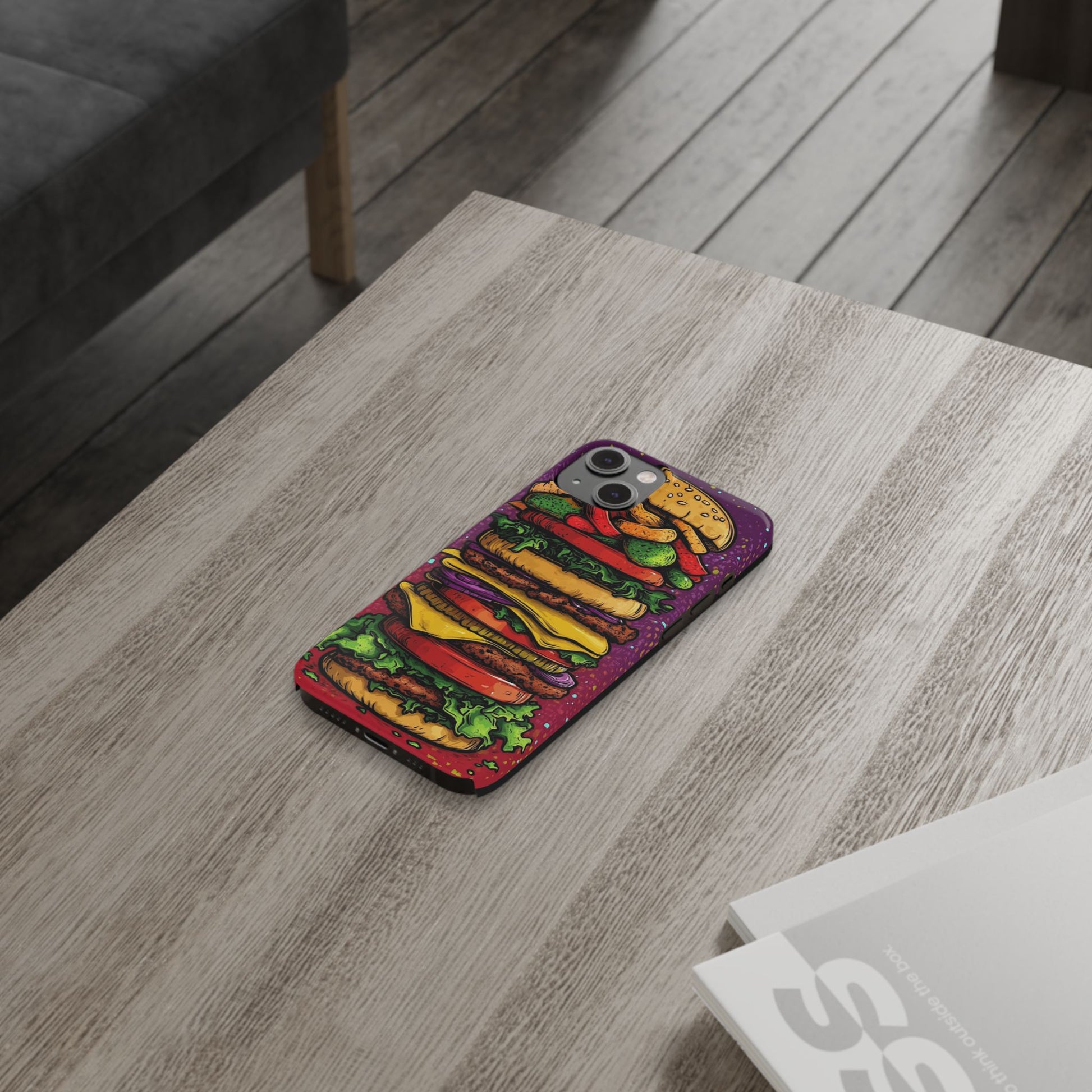 Giant hamburger slim phone case