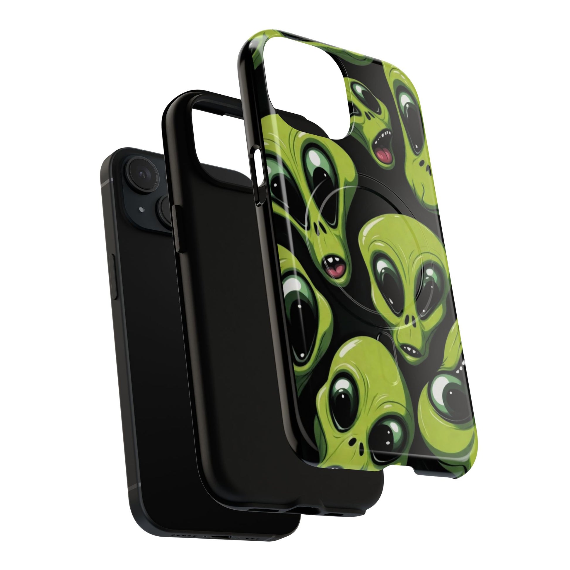 Alien Vibes Tough Magnetic Phone Case - Unique Design for Sci-Fi Lovers