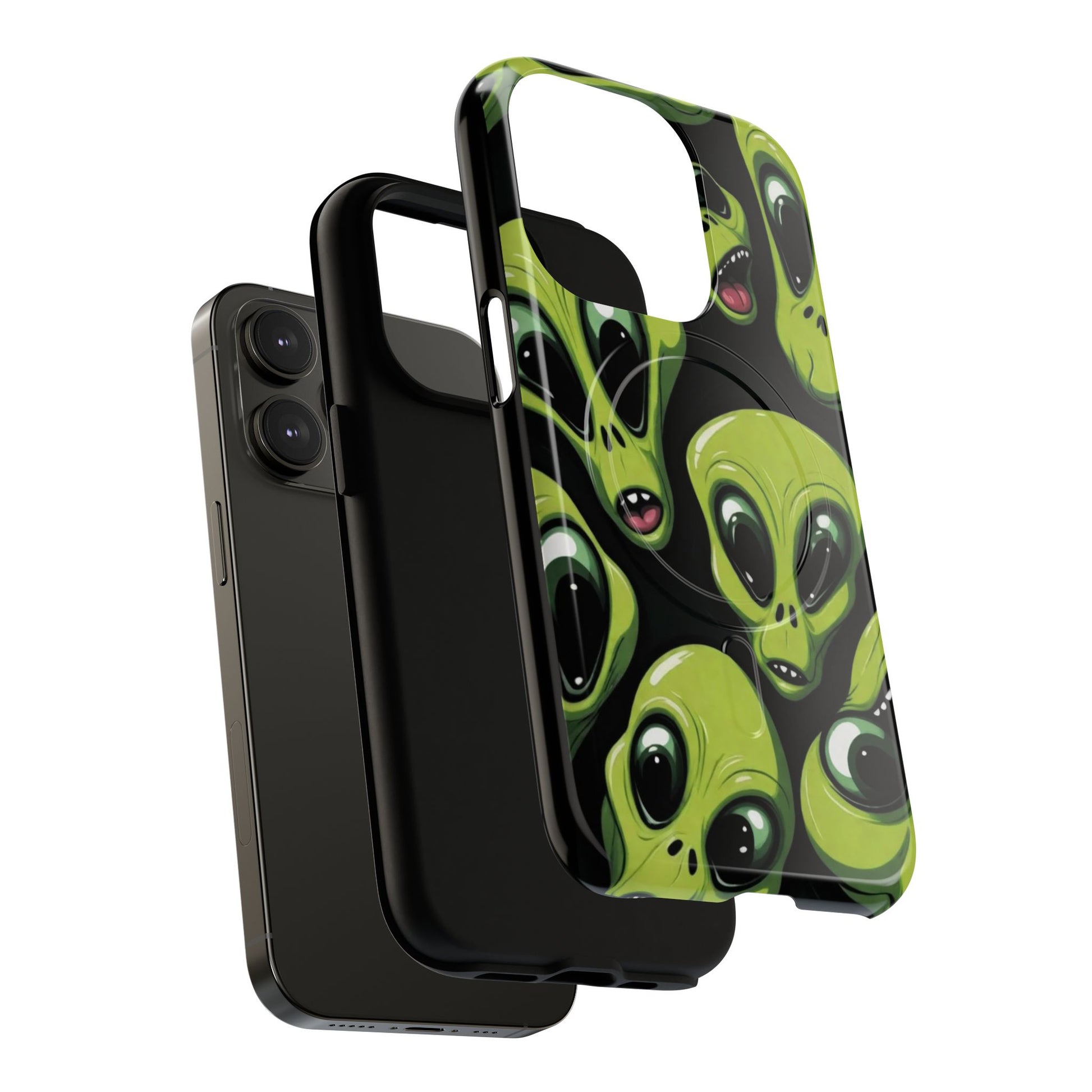 Alien Vibes Tough Magnetic Phone Case - Unique Design for Sci-Fi Lovers