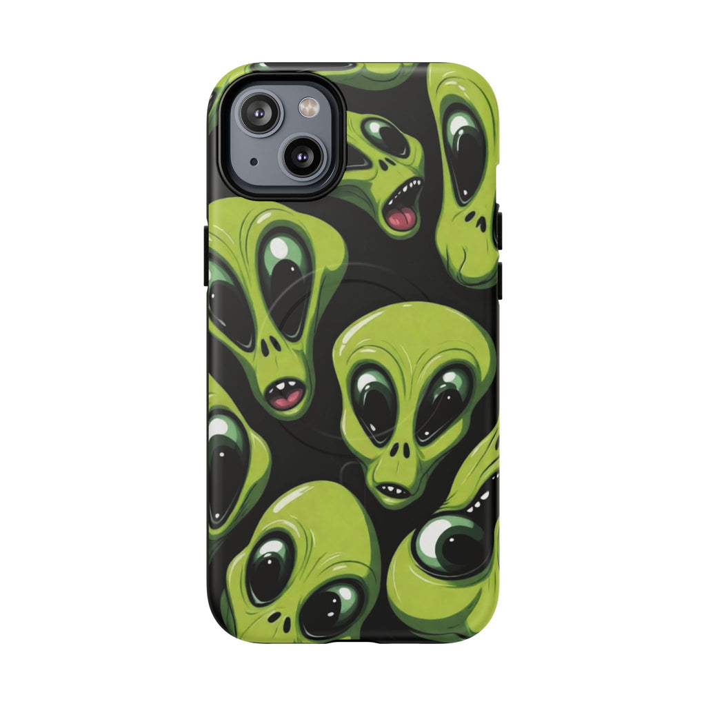 Alien Vibes Tough Magnetic Phone Case - Unique Design for Sci-Fi Lovers