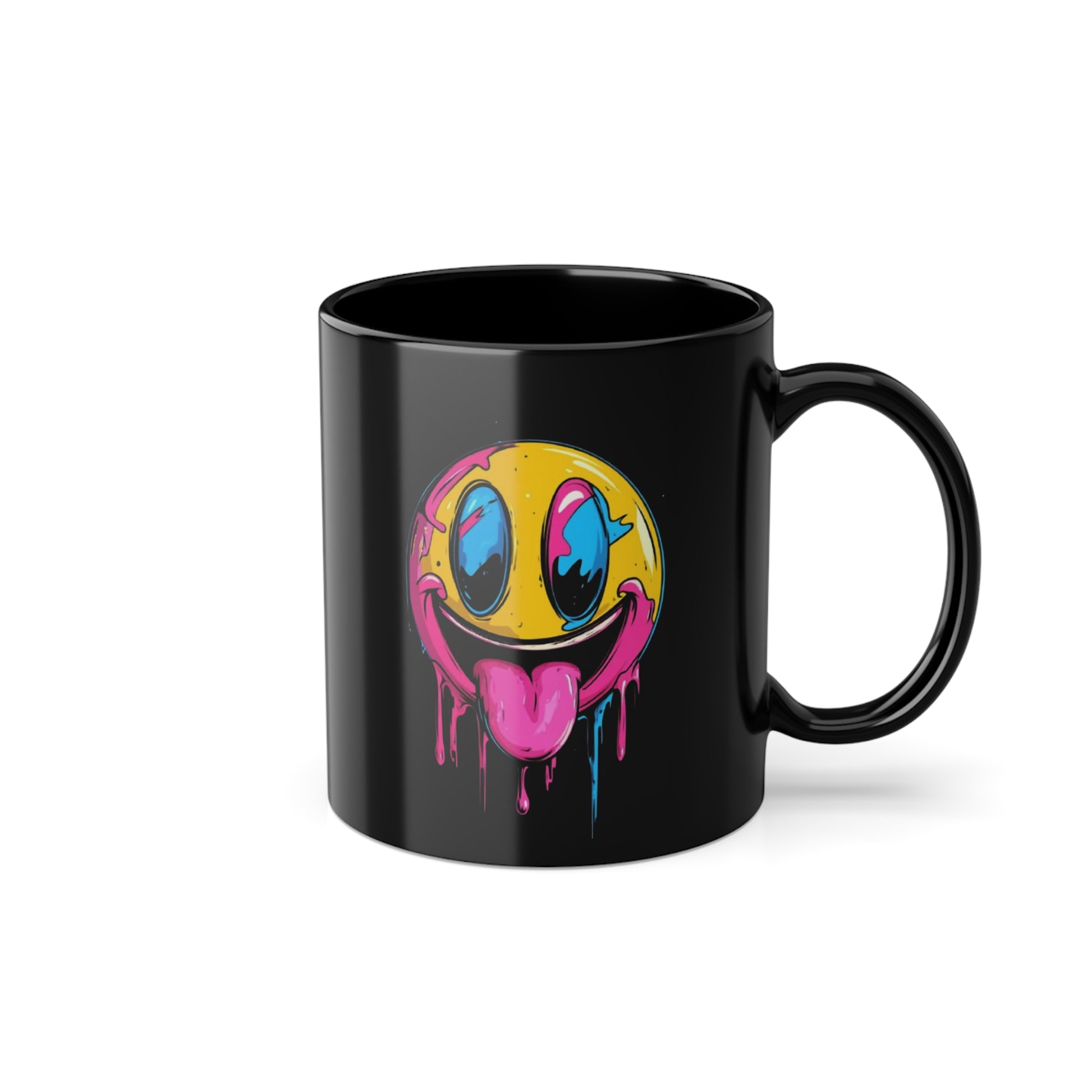 Colorful Graffiti Art Black Coffee Mug - 11oz Gift for Coffee Lovers
