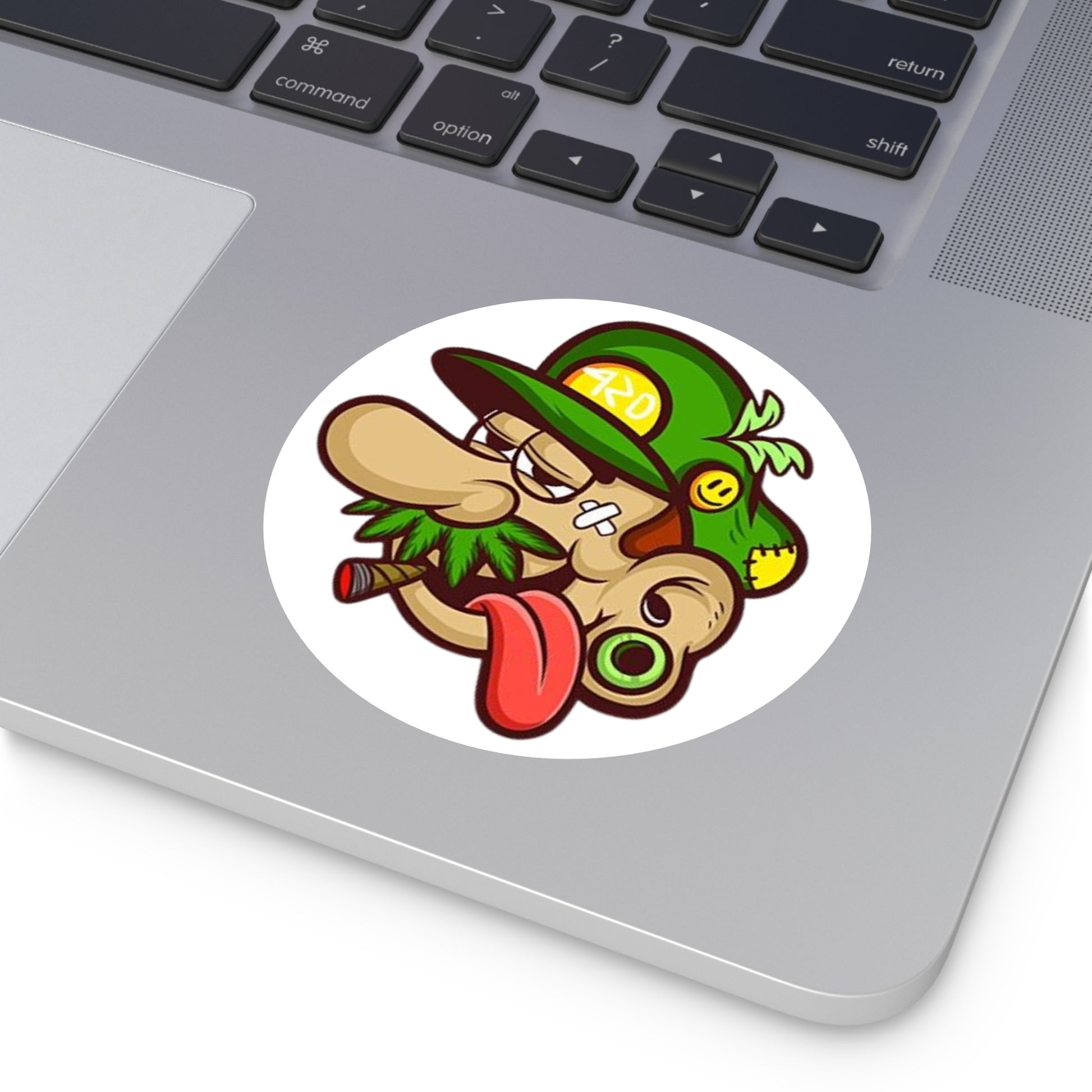 Luigi Smoking&Chilling - Round Vinyl Stickers -
