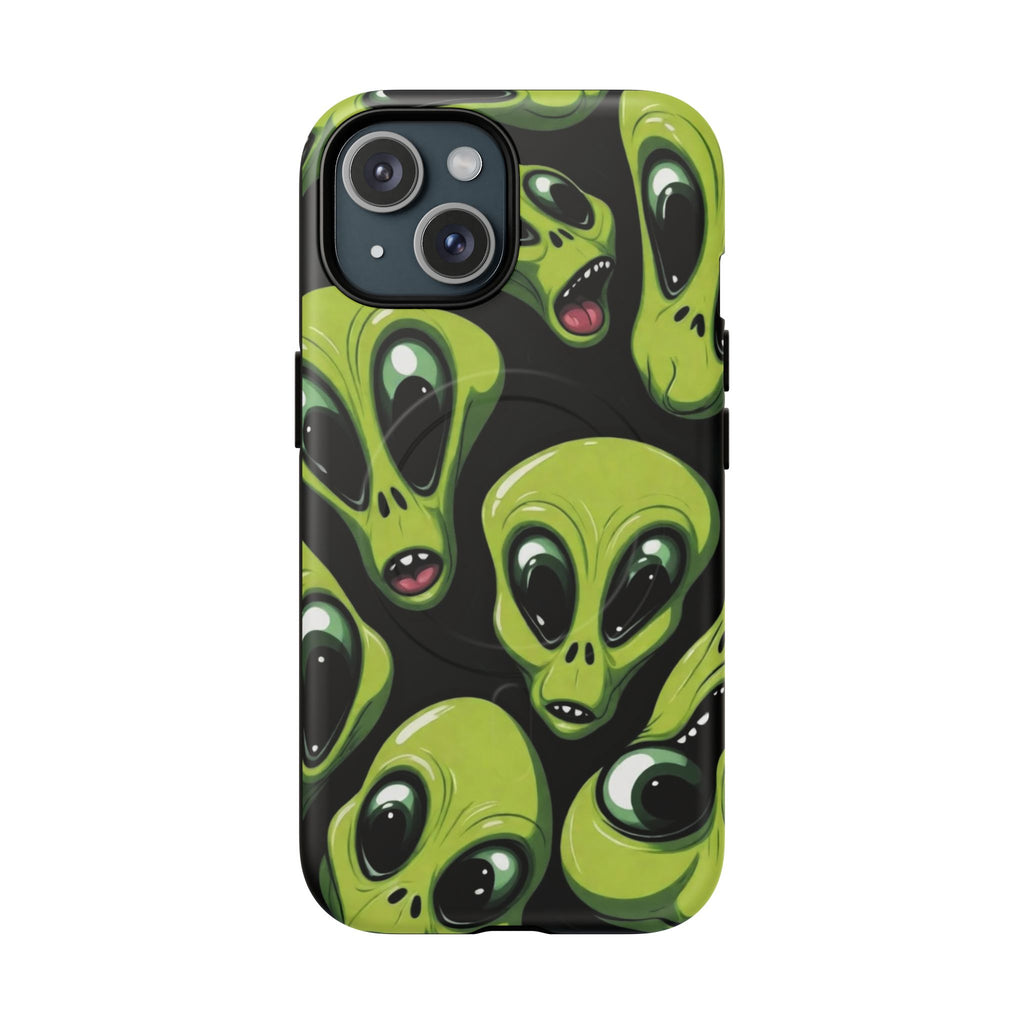 Alien Vibes Tough Magnetic Phone Case - Unique Design for Sci-Fi Lovers