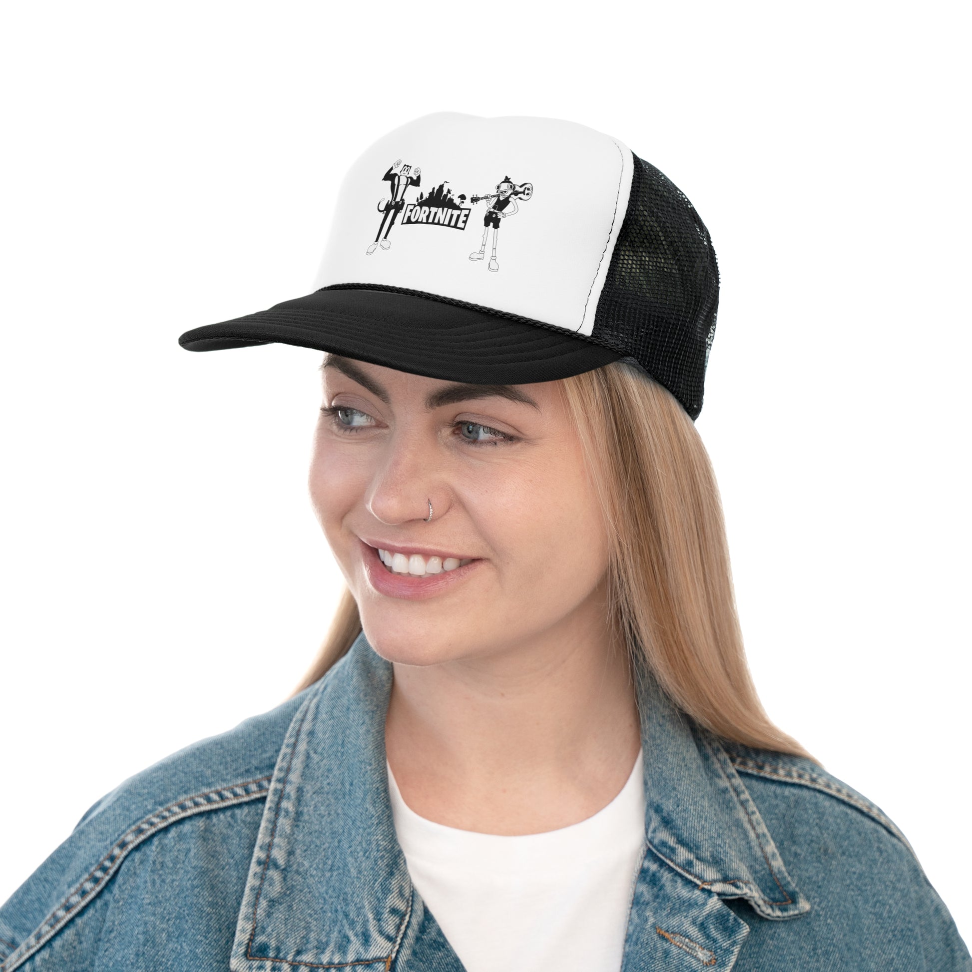 Edgy Anime Trucker Cap - Cool Streetwear Hat with Graphic Design