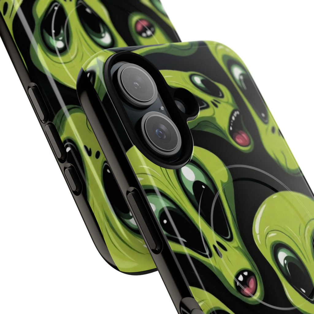 Alien Vibes Tough Magnetic Phone Case - Unique Design for Sci-Fi Lovers