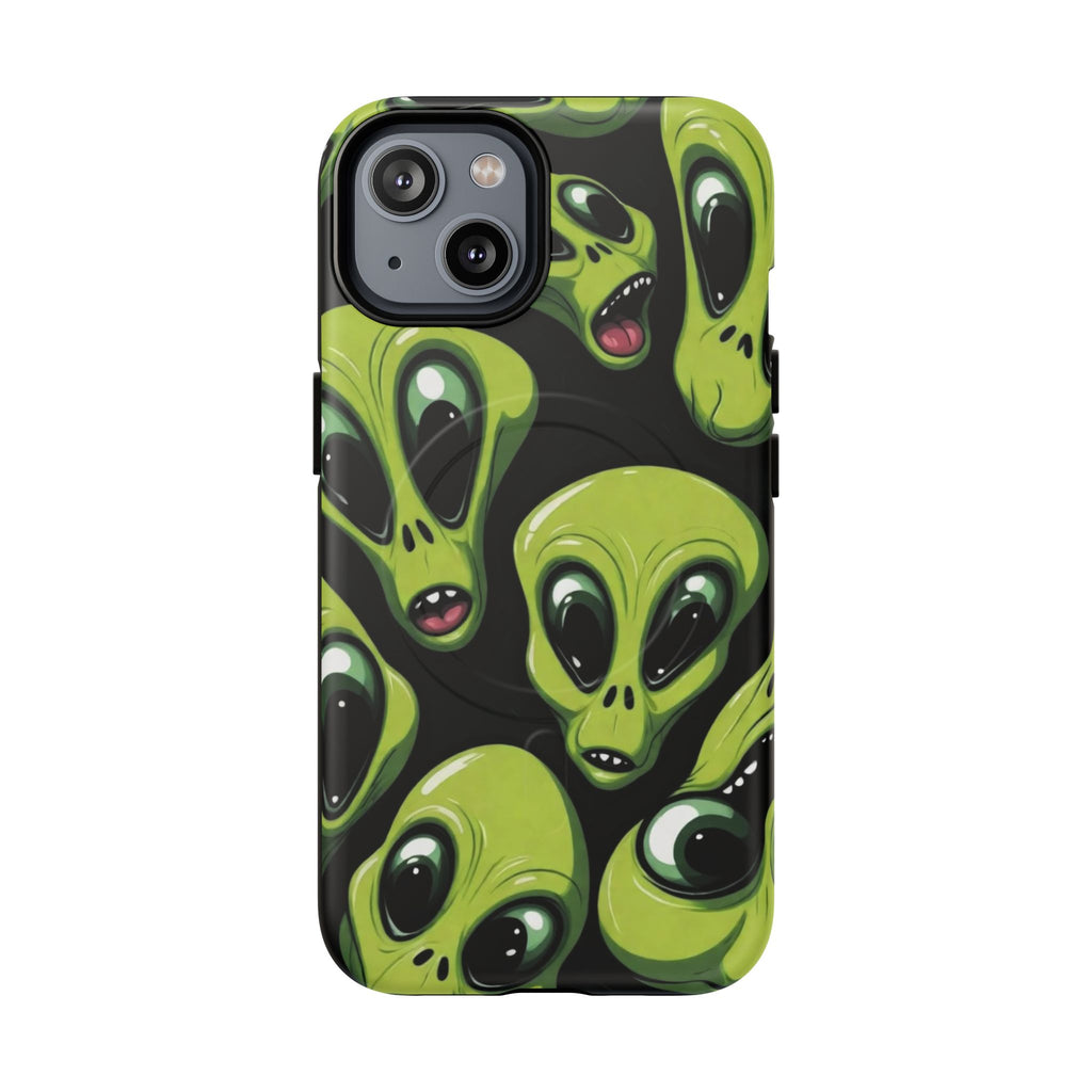 Alien Vibes Tough Magnetic Phone Case - Unique Design for Sci-Fi Lovers