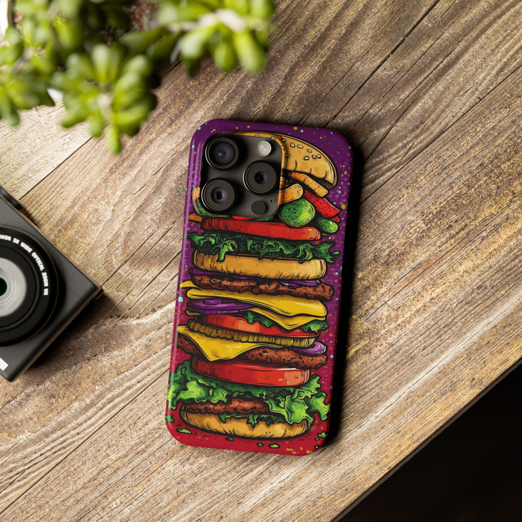Giant hamburger slim phone case
