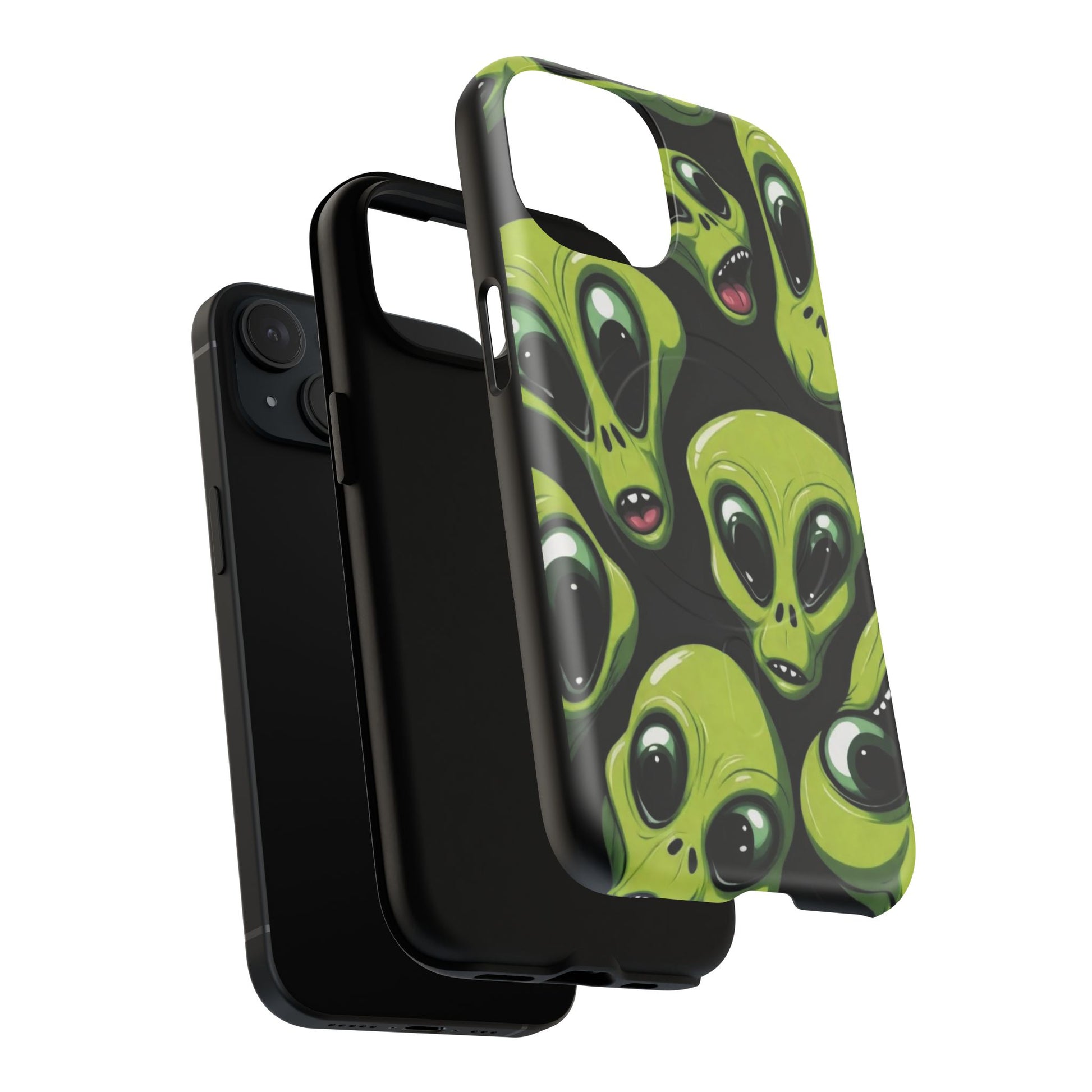 Alien Vibes Tough Magnetic Phone Case - Unique Design for Sci-Fi Lovers