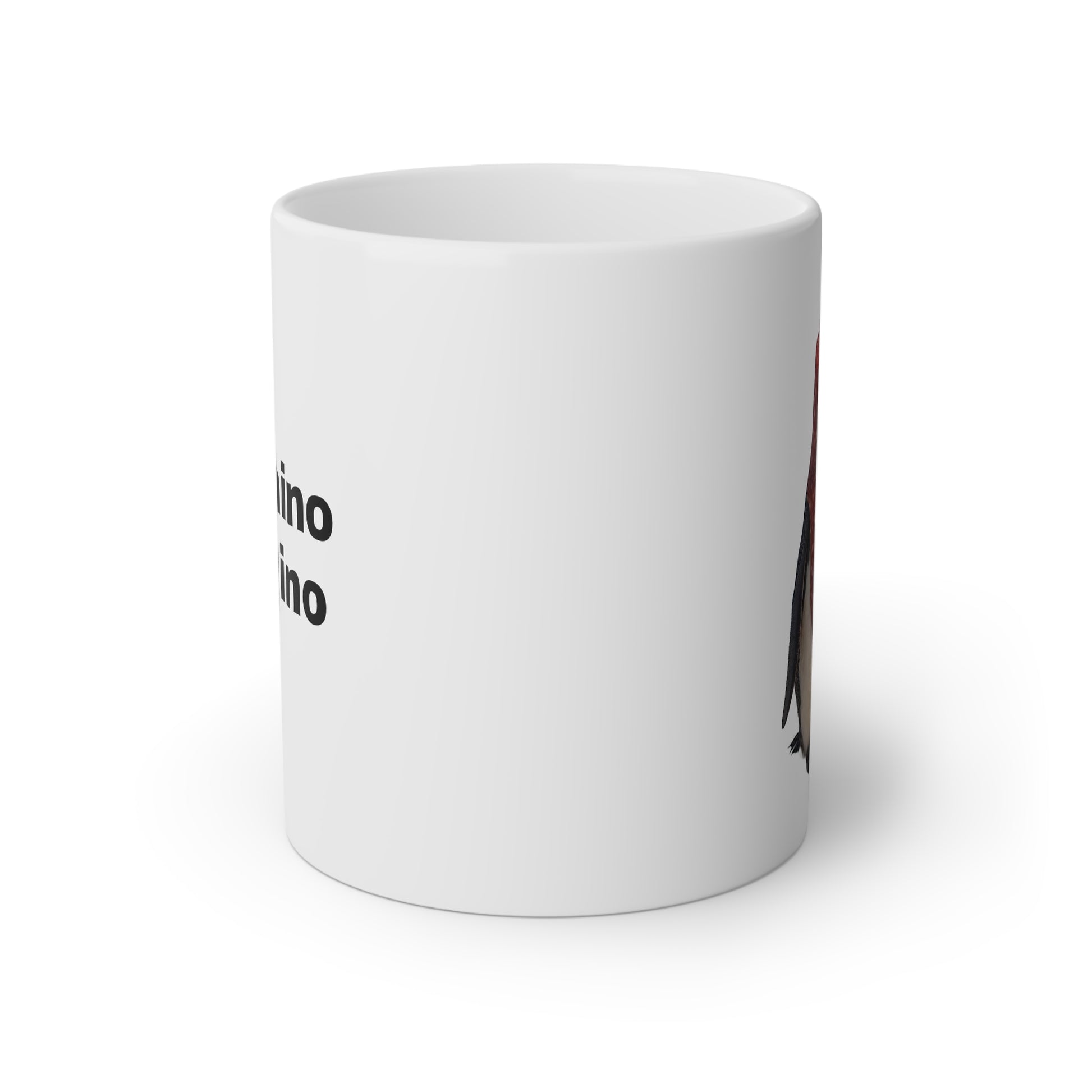 Salamino Pinguino - 11oz White Ceramic Coffee Cup